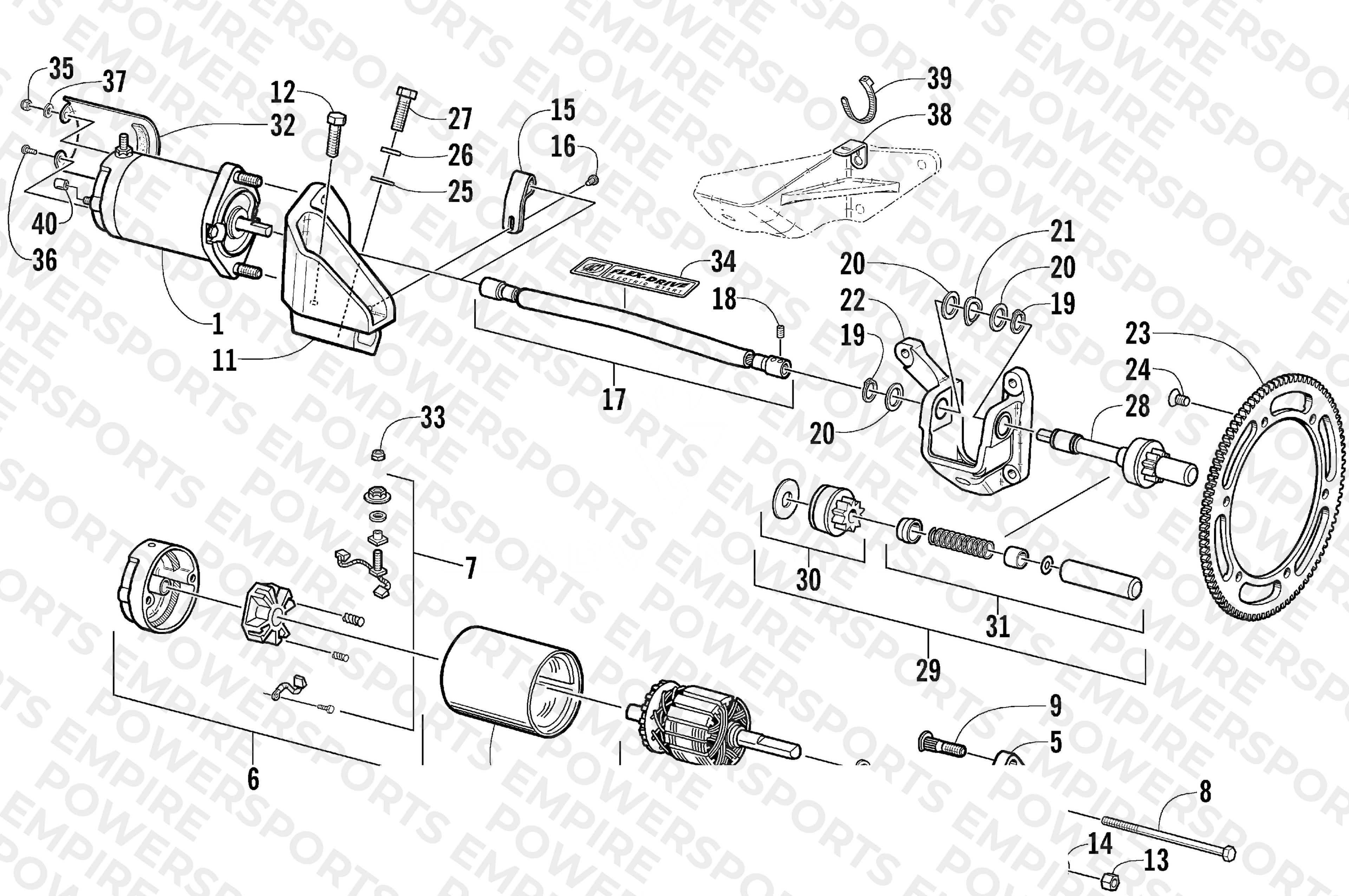 FLEX-DRIVE STARTER MOTOR ASSEMBLY (OPTIONAL)