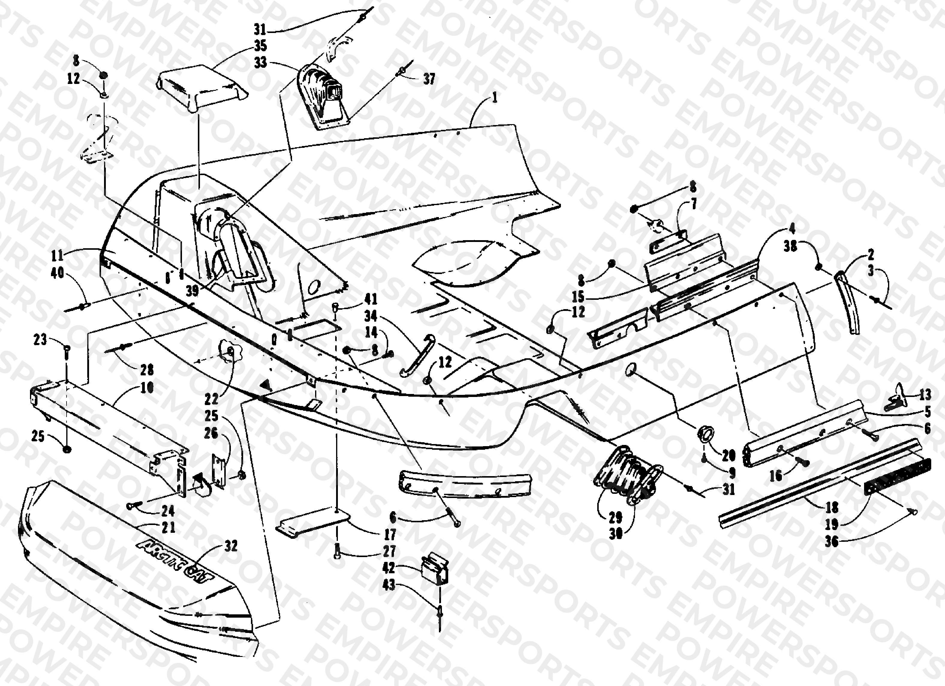 BELLY PAN AND NOSE CONE ASSEMBLIES