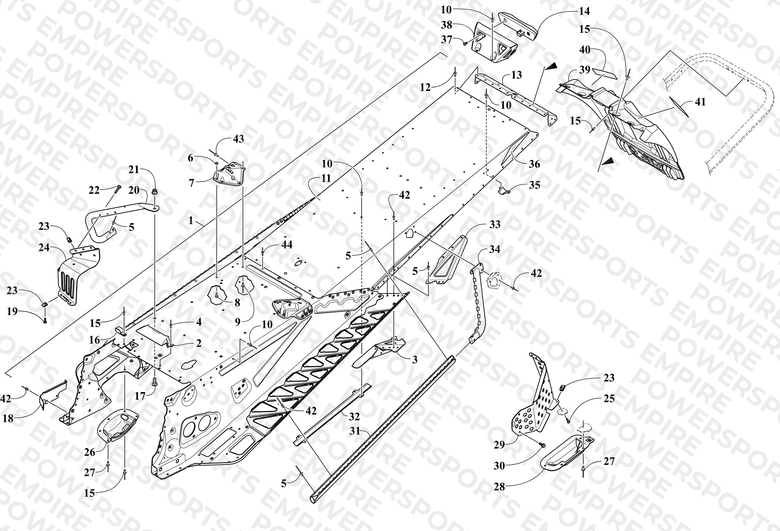 TUNNEL AND SNOWFLAP ASSEMBLY