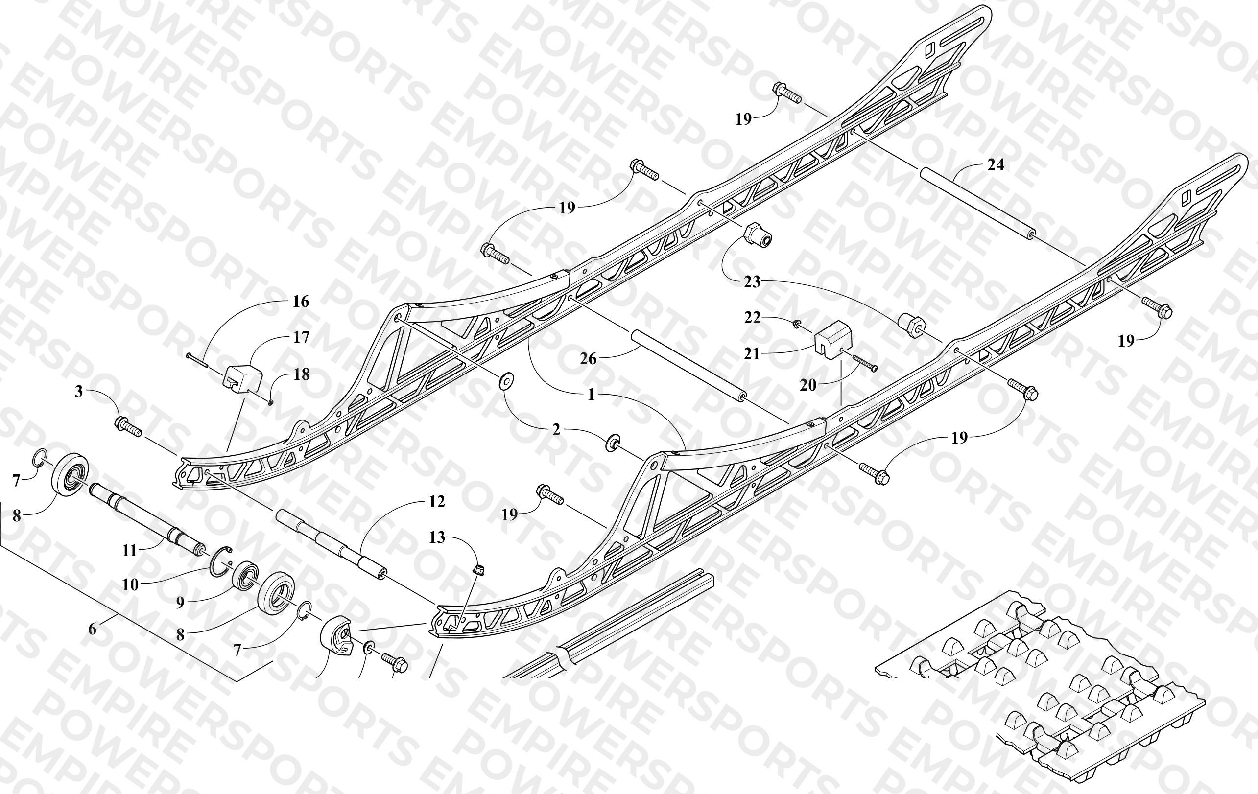 SLIDE RAIL AND TRACK ASSEMBLY