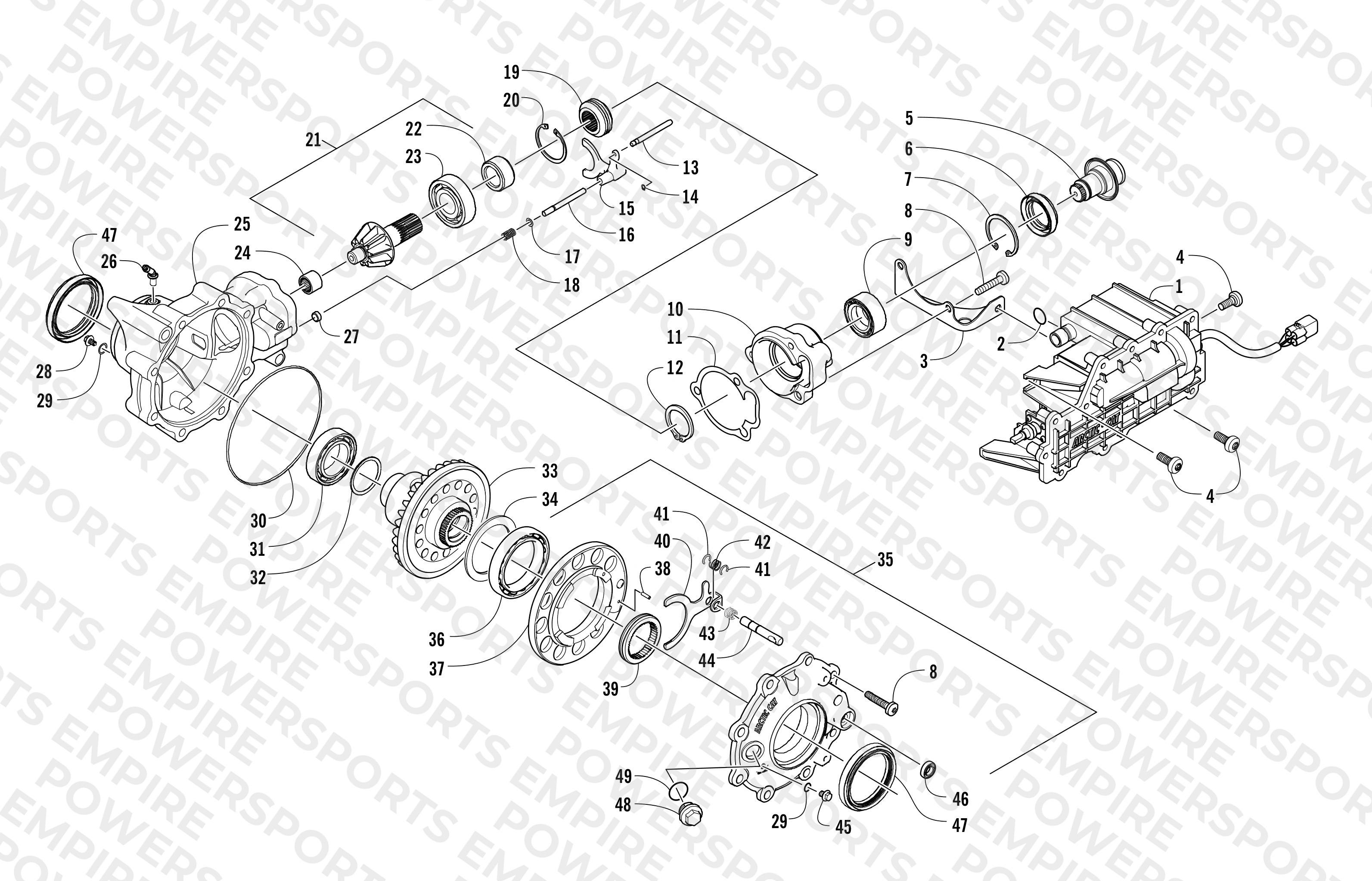 FRONT DRIVE GEARCASE ASSEMBLY