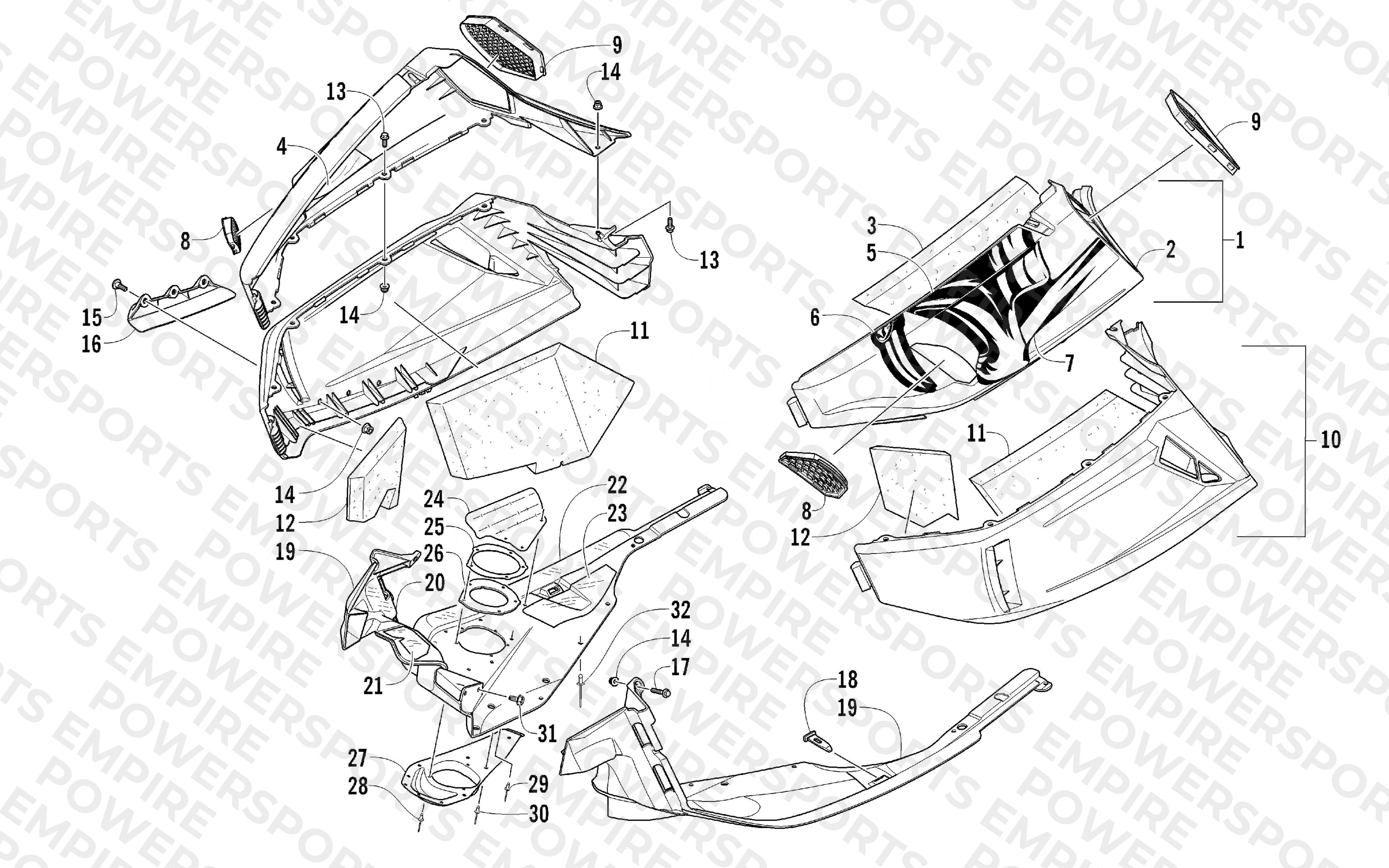 SKID PLATE AND SIDE PANEL ASSEMBLY