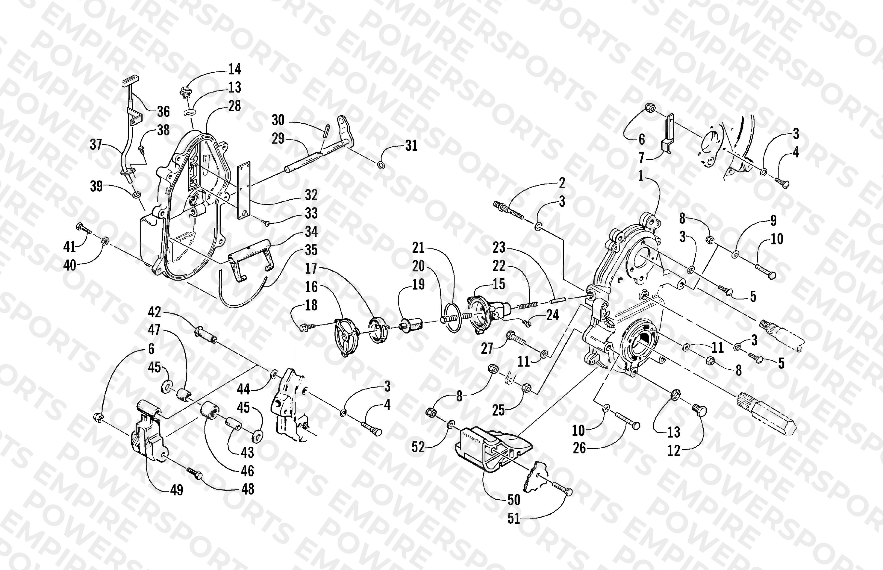 DROPCASE AND CHAIN TENSION ASSEMBLY (ESR)