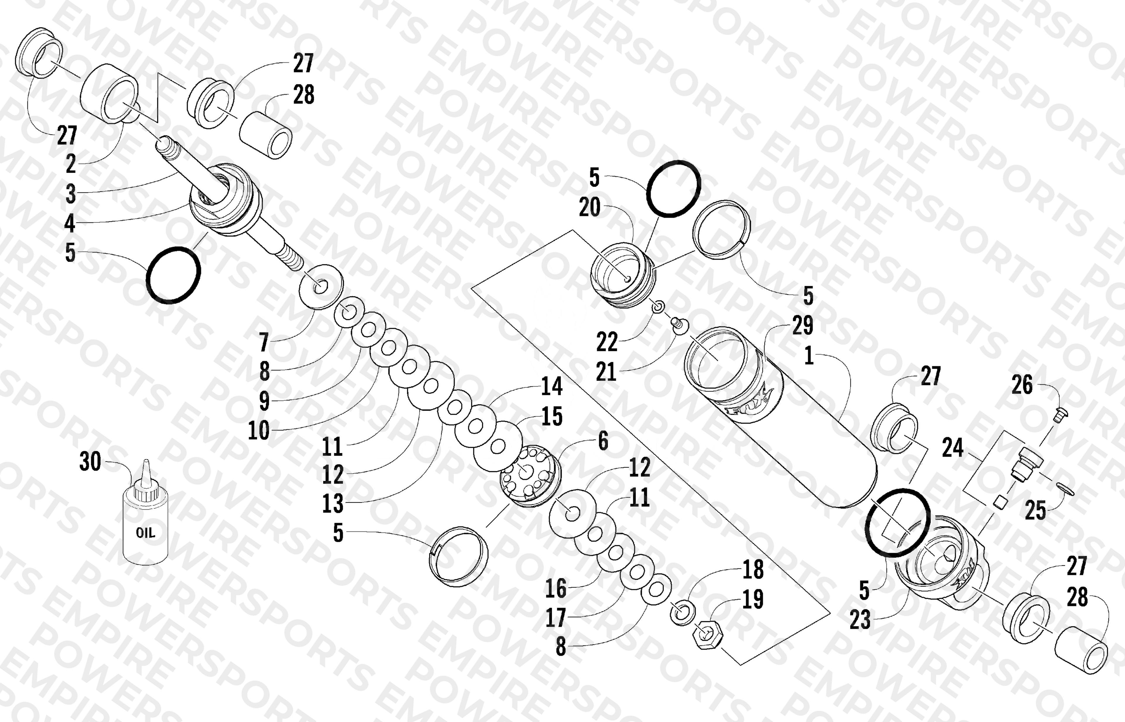 REAR SUSPENSION REAR ARM SHOCK ABSORBER