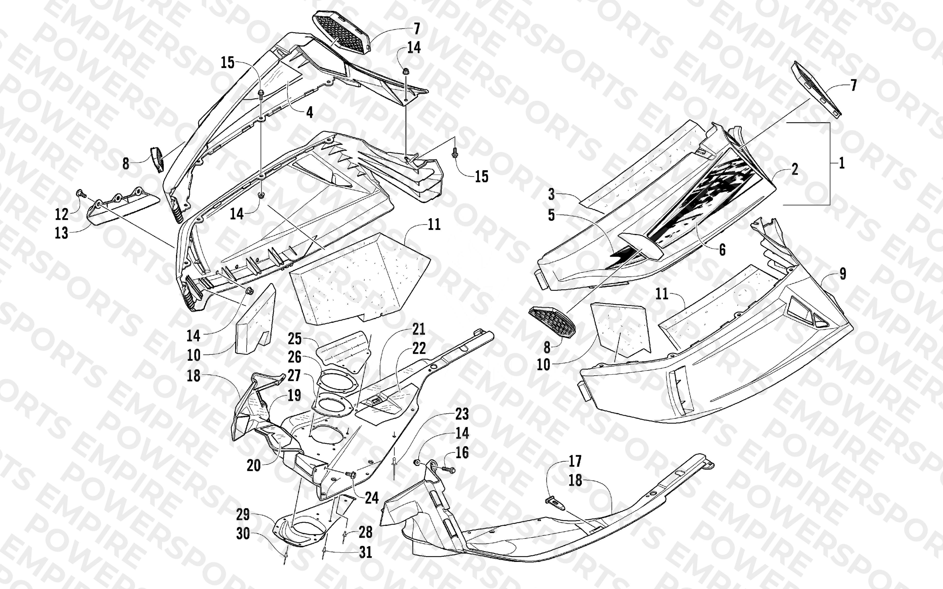 SKID PLATE AND SIDE PANEL ASSEMBLY