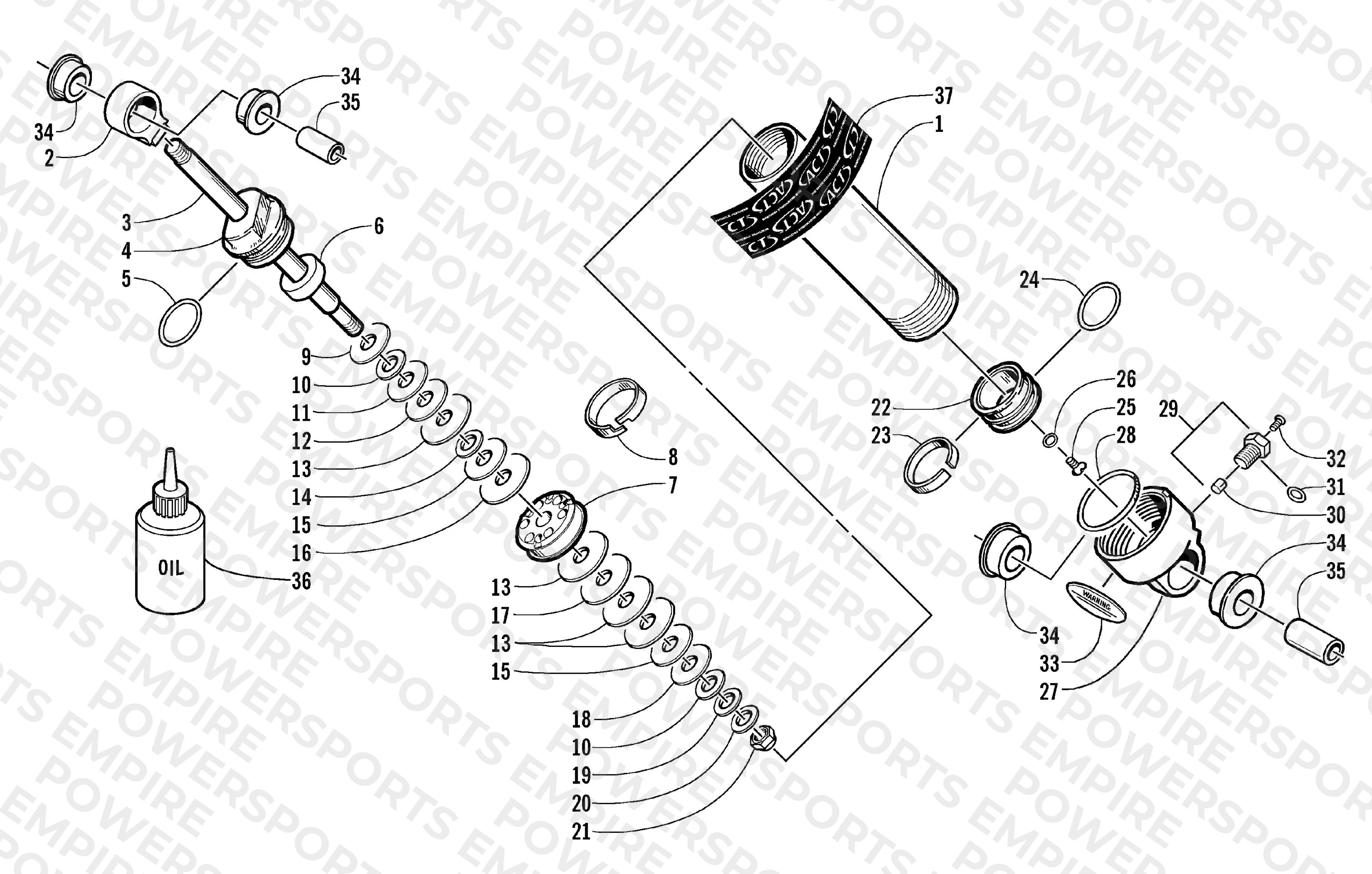 REAR SUSPENSION REAR ARM SHOCK ABSORBER