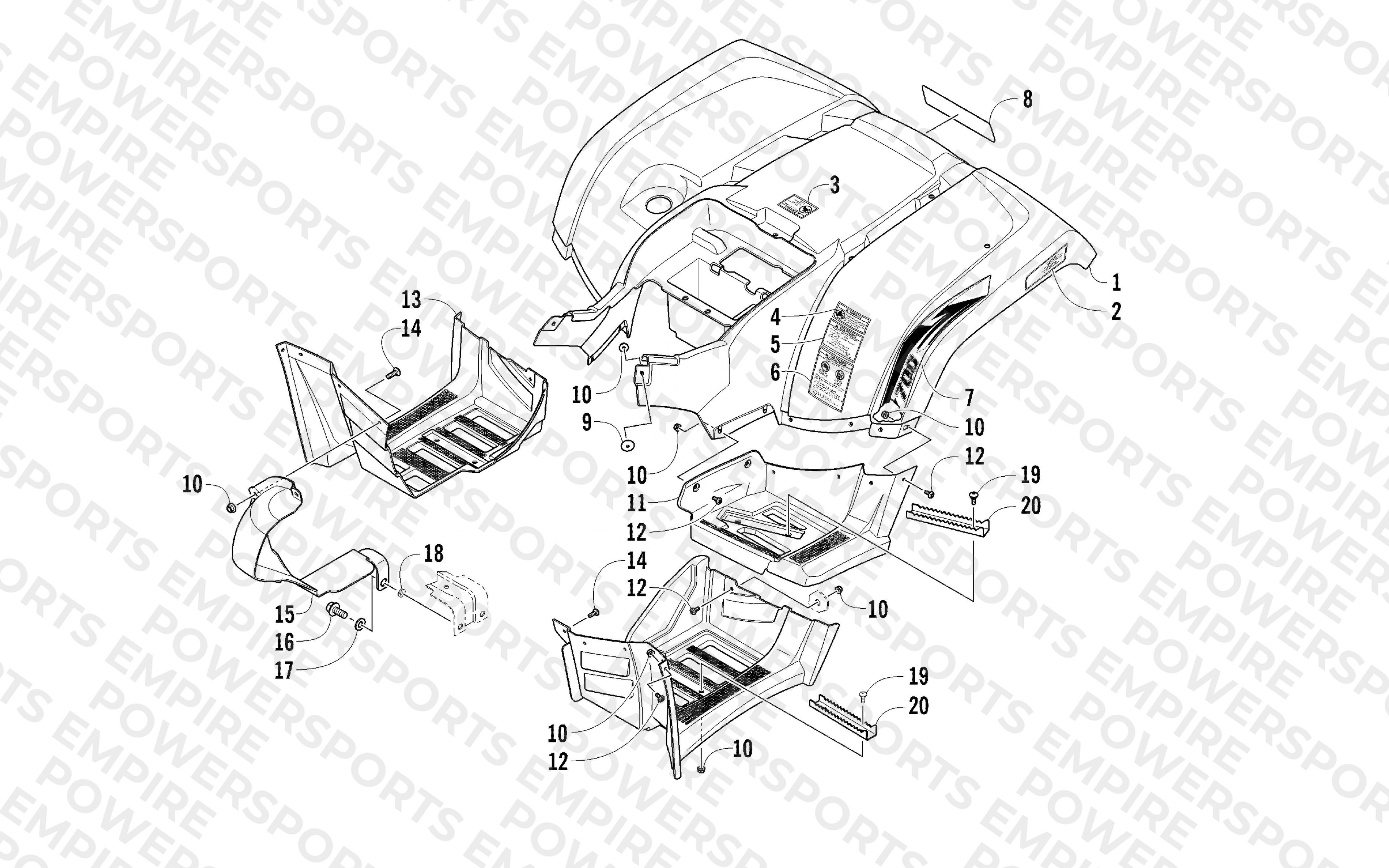 REAR BODY PANEL AND FOOTWELL ASSEMBLIES
