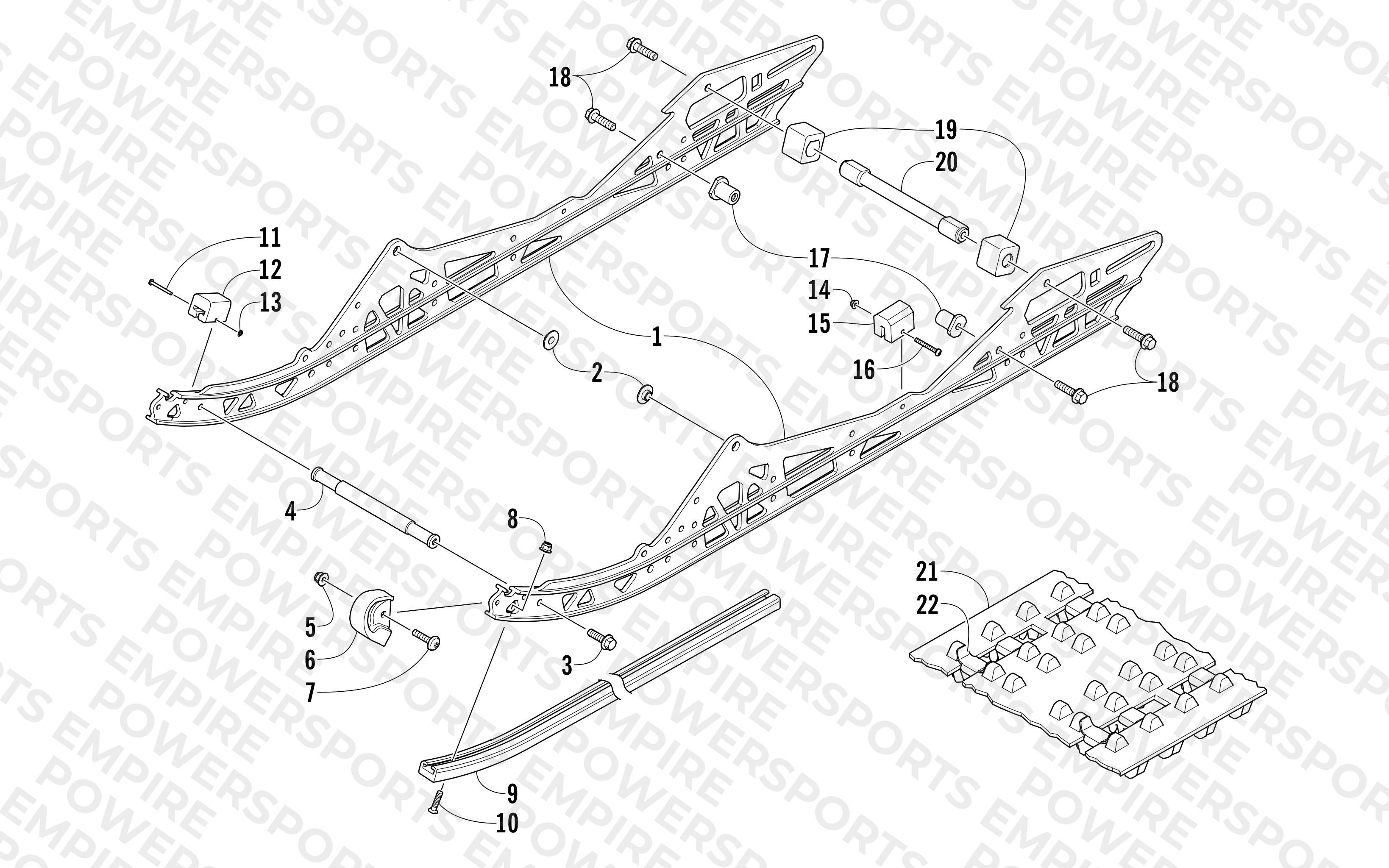 SLIDE RAIL AND TRACK ASSEMBLY