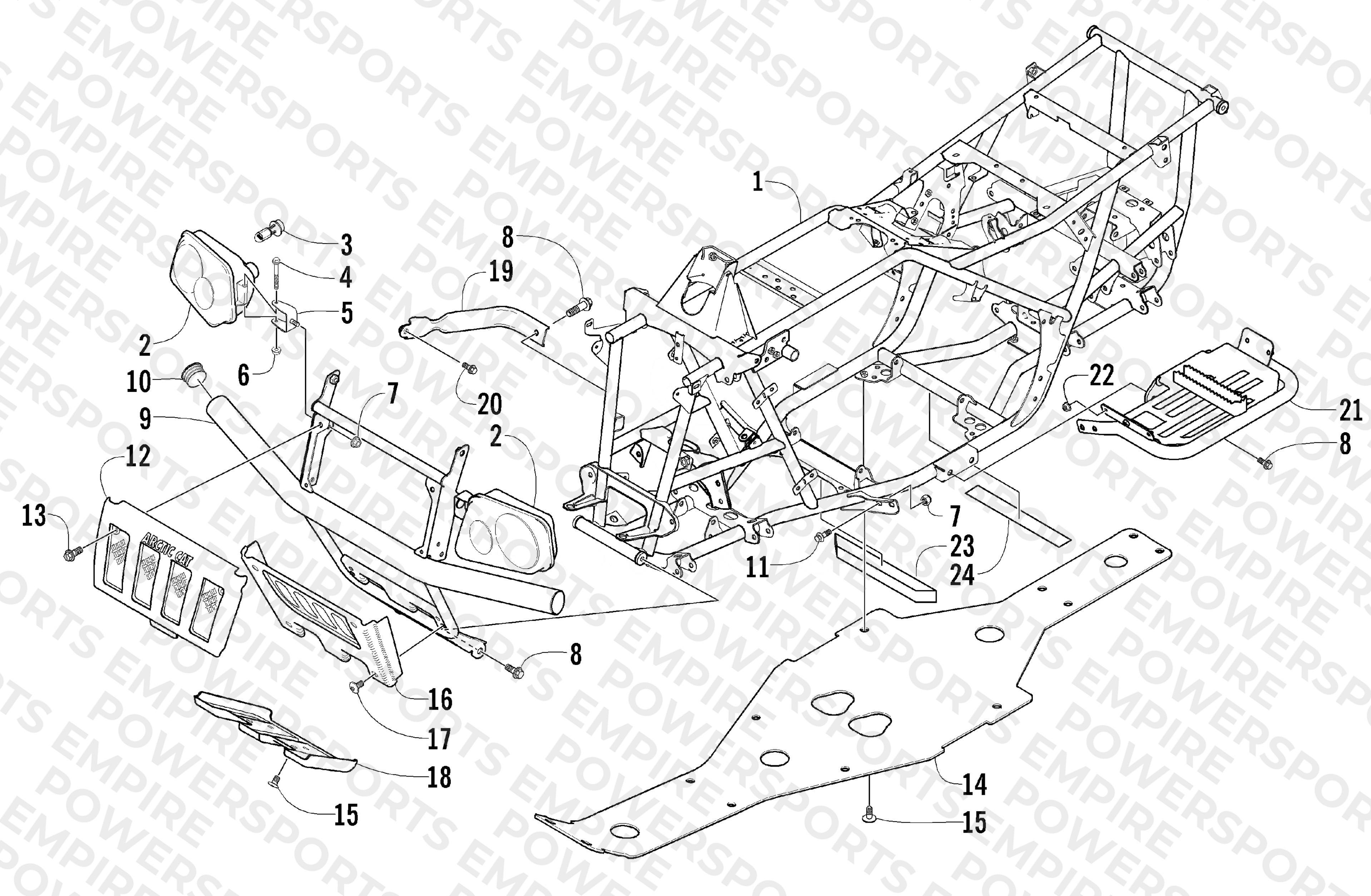 FRAME AND RELATED PARTS