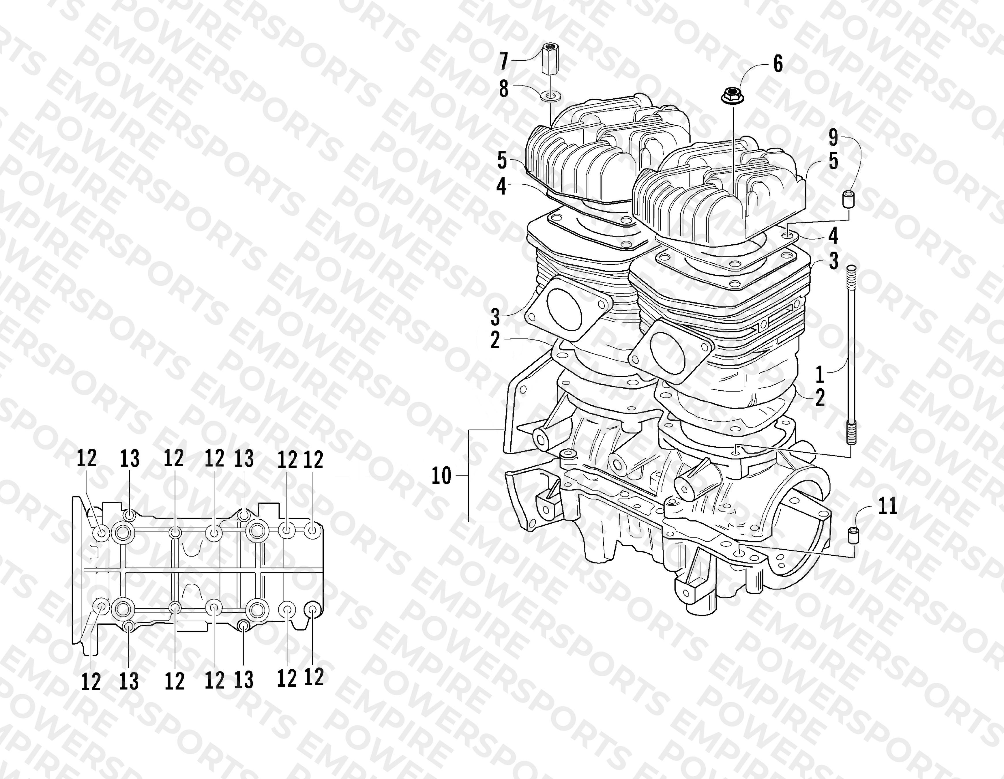 CRANKCASE AND CYLINDER