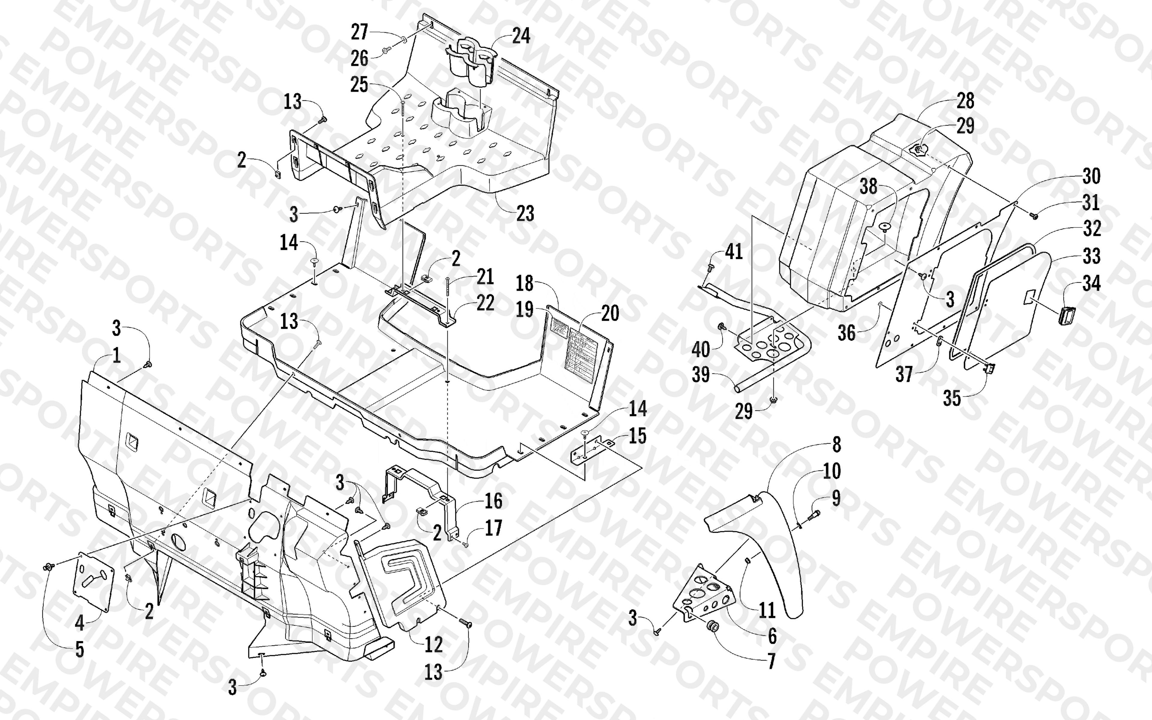 CONSOLE, FLOOR PANEL & STORAGE BOX ASSEMBLY