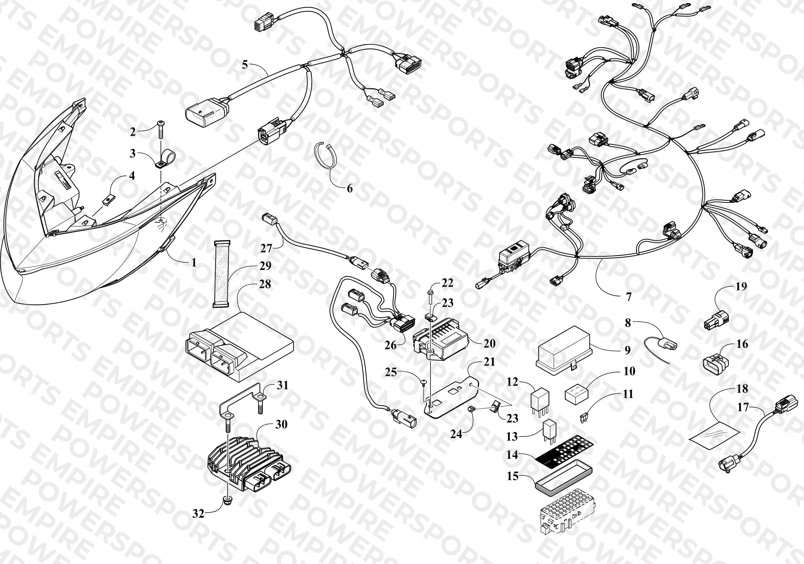 HEADLIGHT AND WIRING ASSEMBLIES