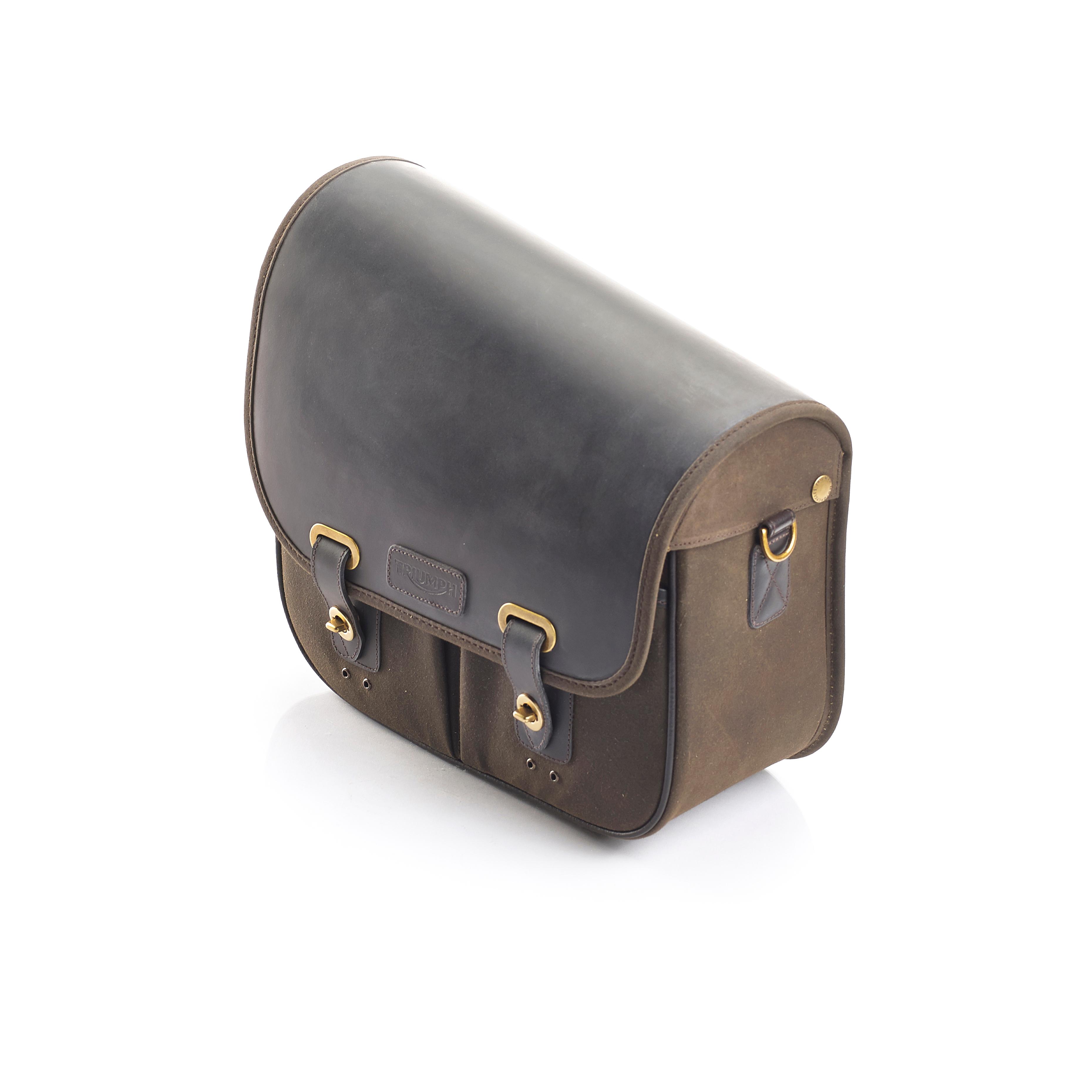 Waxed Cotton Pannier LHS - Olive image 1