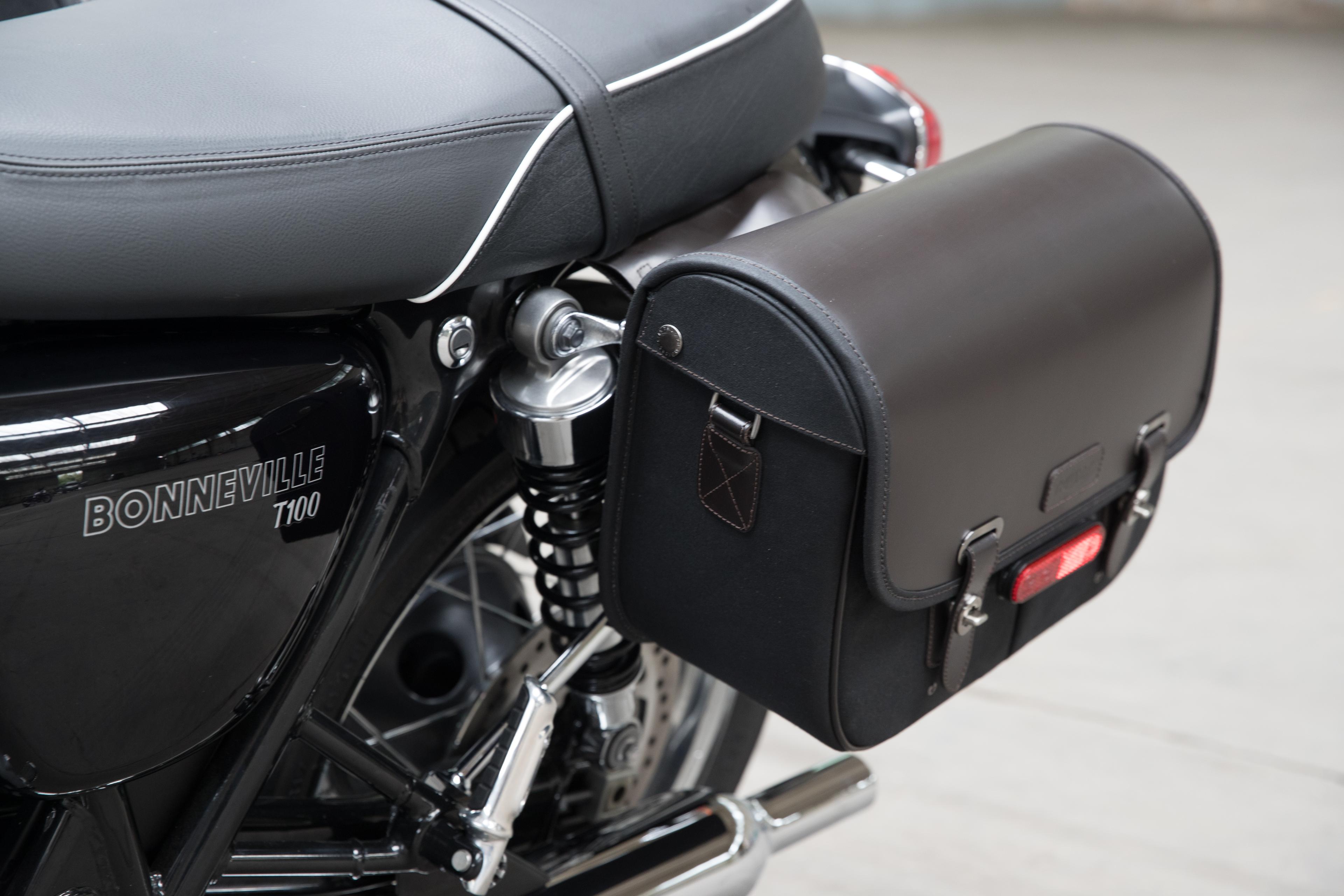 Pannier, Waxed Cotton, LHS, Black image 6