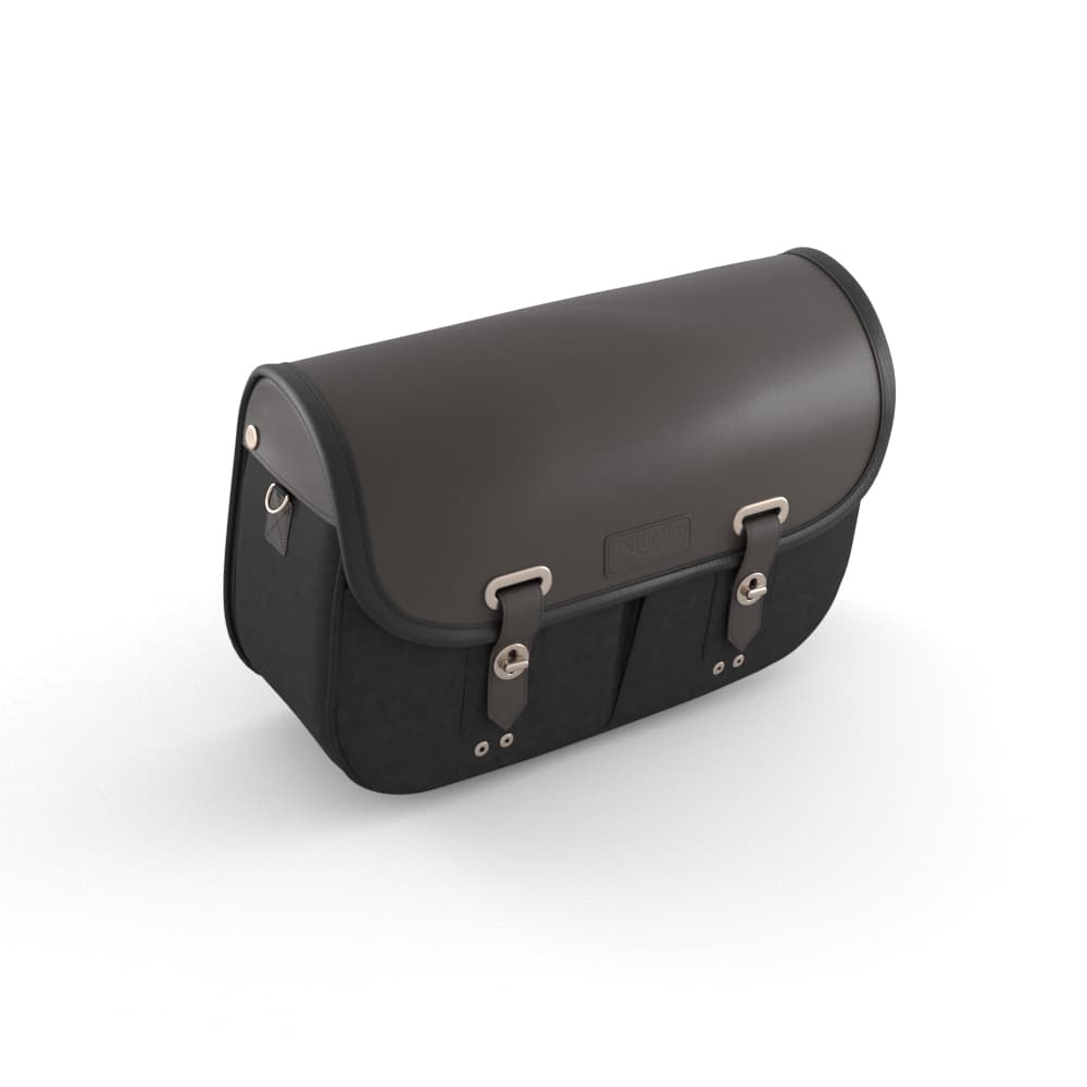 Pannier, Waxed Cotton, RHS, Black