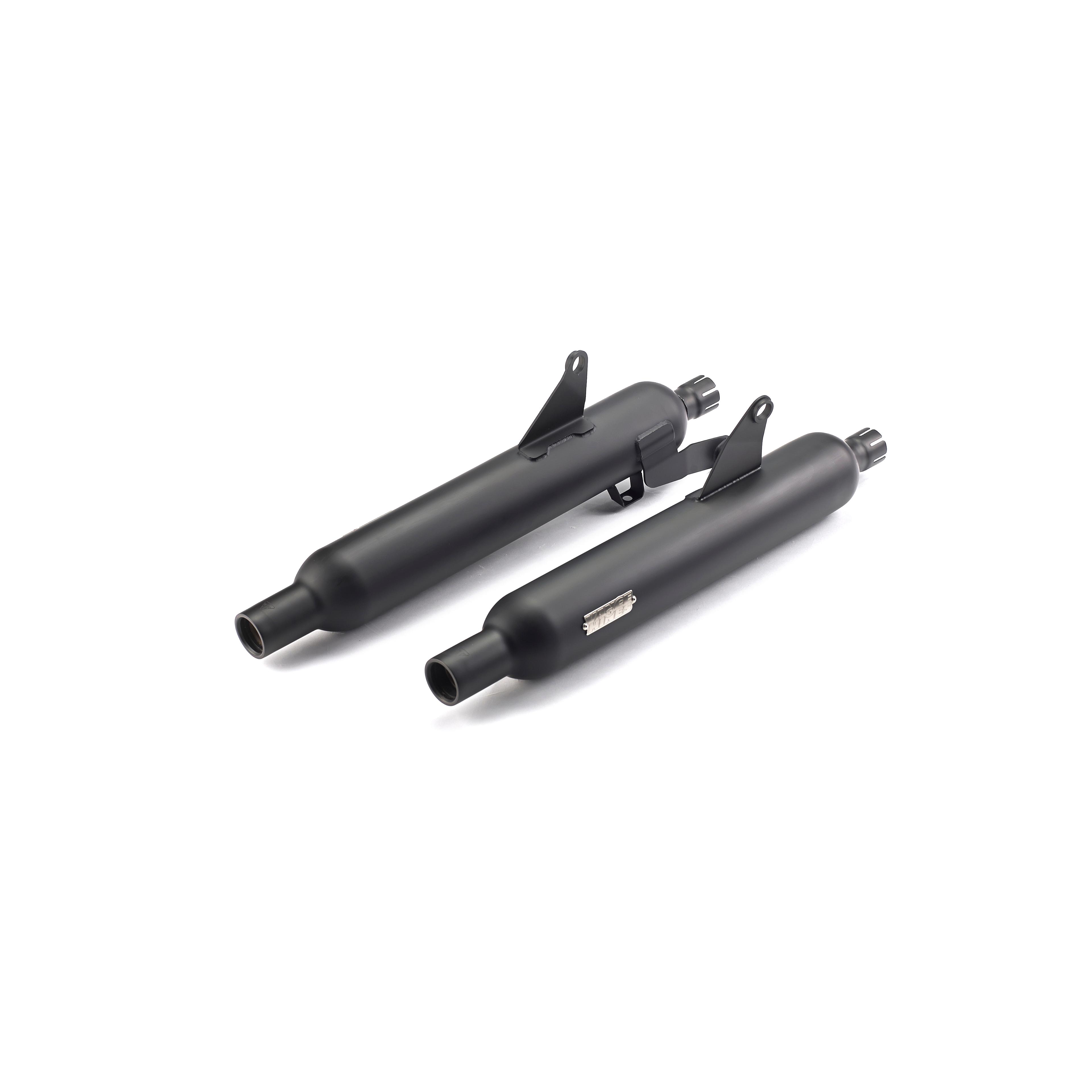 Silencer, Pair, Homologation, Black