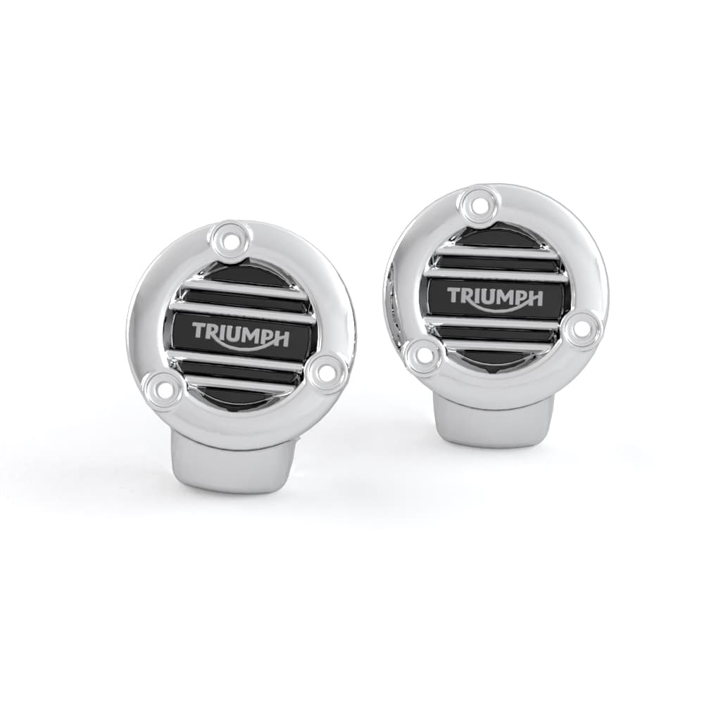 Throttle Cover, Ribbed, Chrome image 1