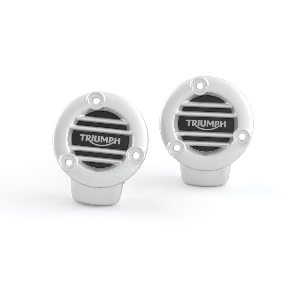 Throttle Cover, Ribbed, Brushed image 1