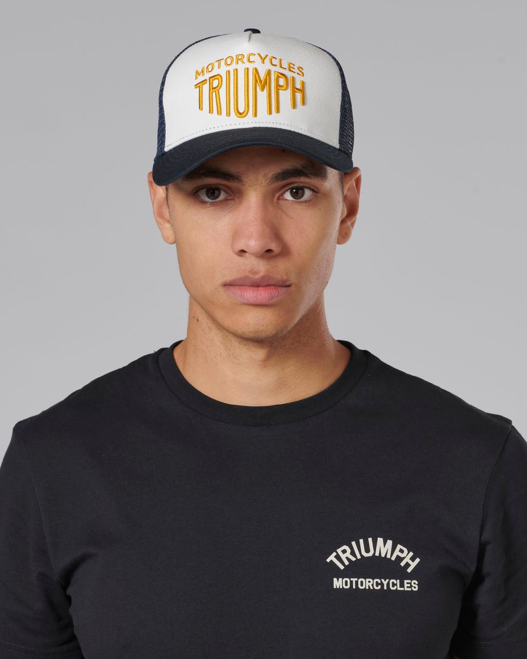ELLIS TRUCKER CAP BONE / NAVY image 2
