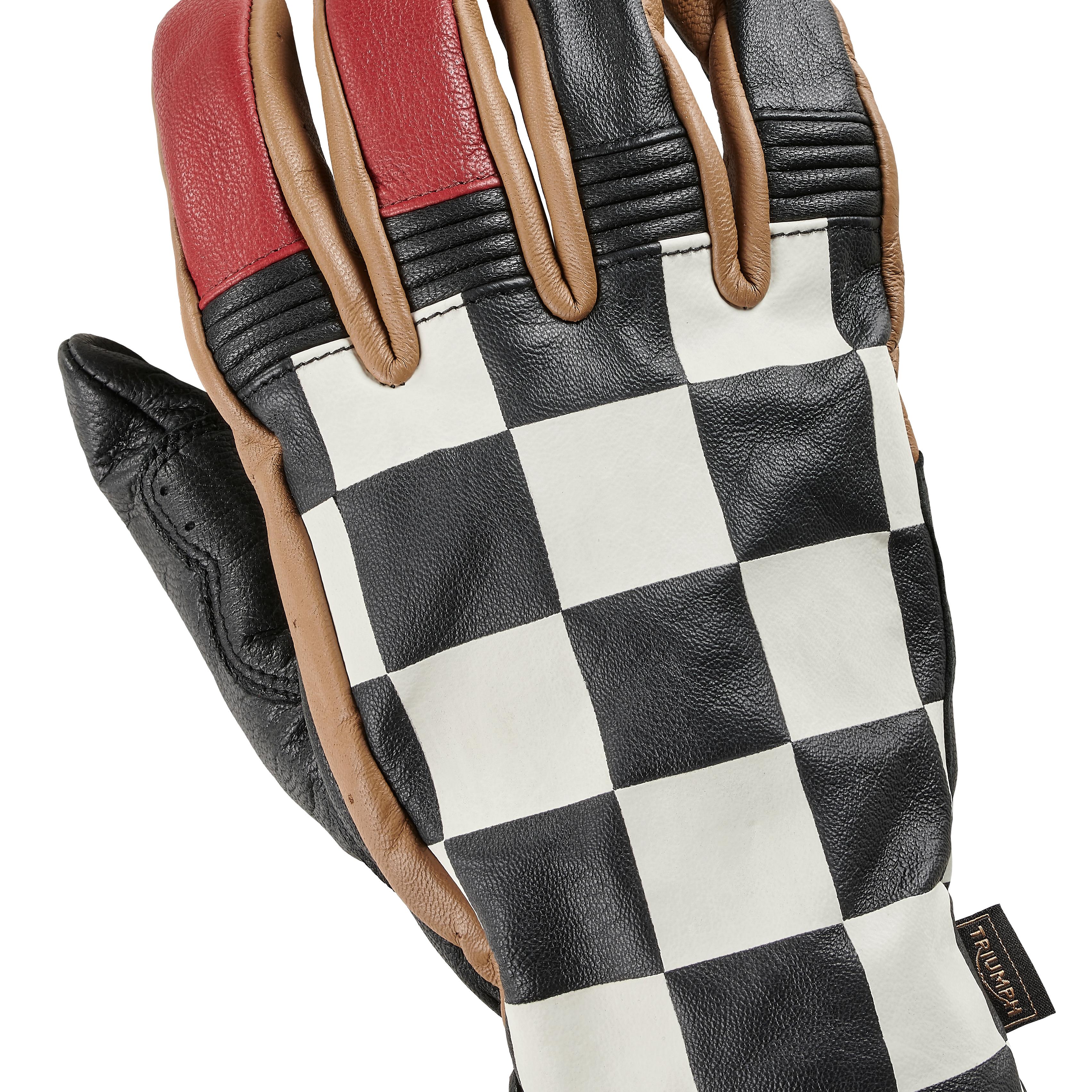CHECKERBOARD GLOVE - BLACK / RED / BONE / GOLD S image 2