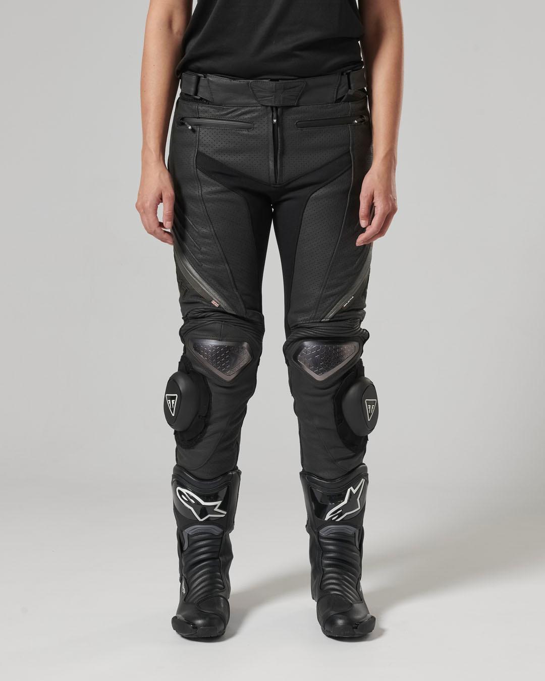 TRIPLE PERFORATED LEATHER PANTS 30 image 3