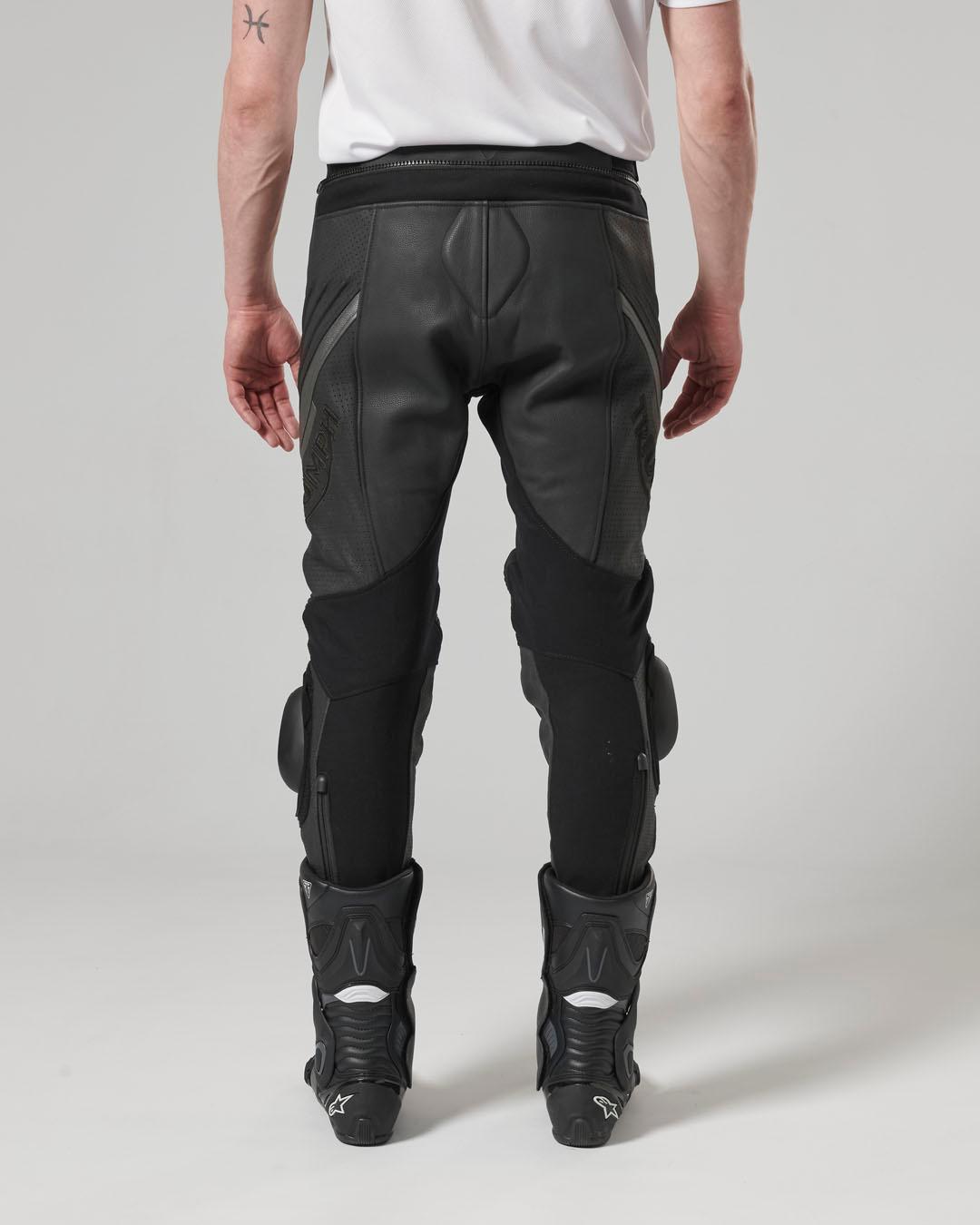 TRIPLE PERFORATED LEATHER PANTS 32 image 2
