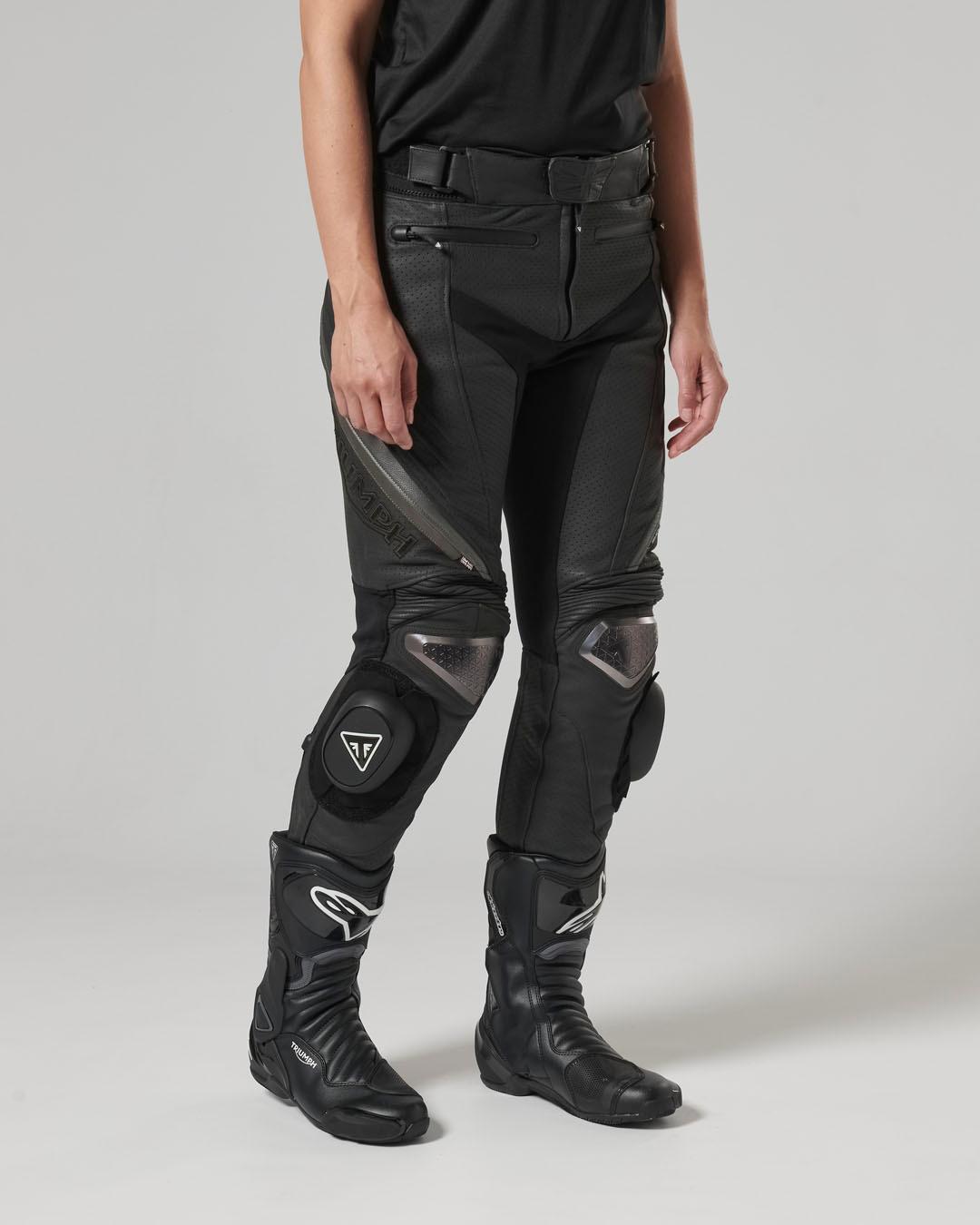 TRIPLE PERFORATED LEATHER PANTS 34 image 8