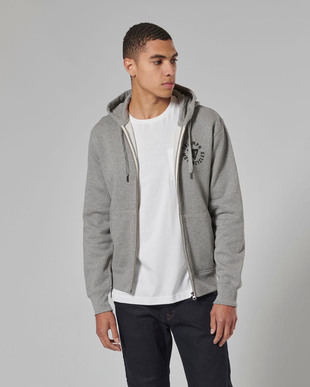 DIGBY FULL ZIP HOODY GREY MARL L image 7
