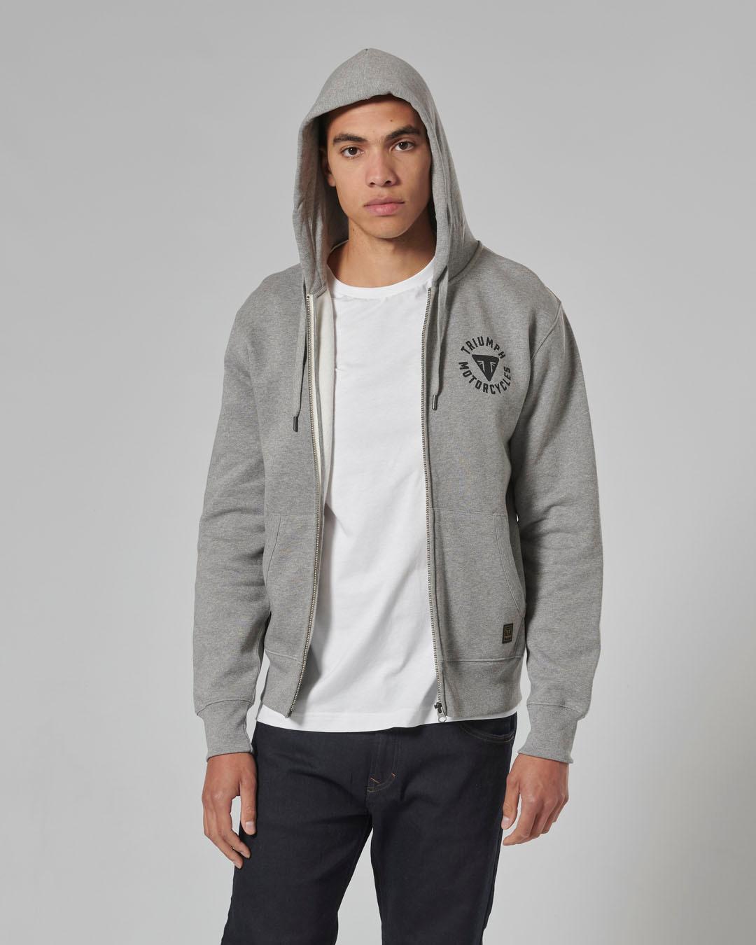 DIGBY FULL ZIP HOODY GREY MARL M image 4