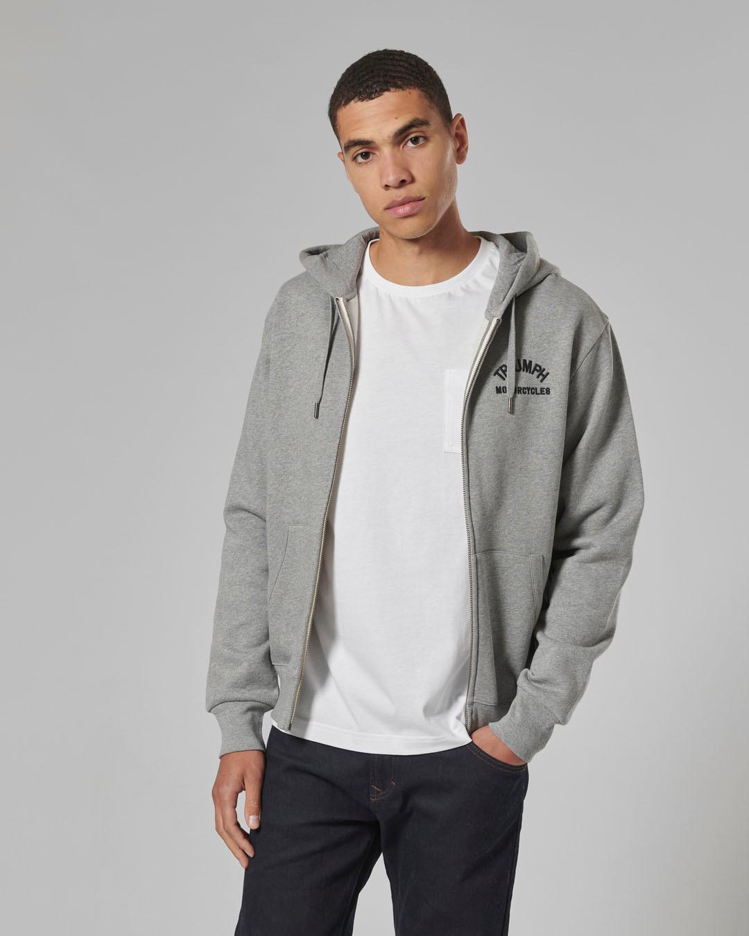 DOLAN FULL ZIP HOODIE GREY MARL M image 5