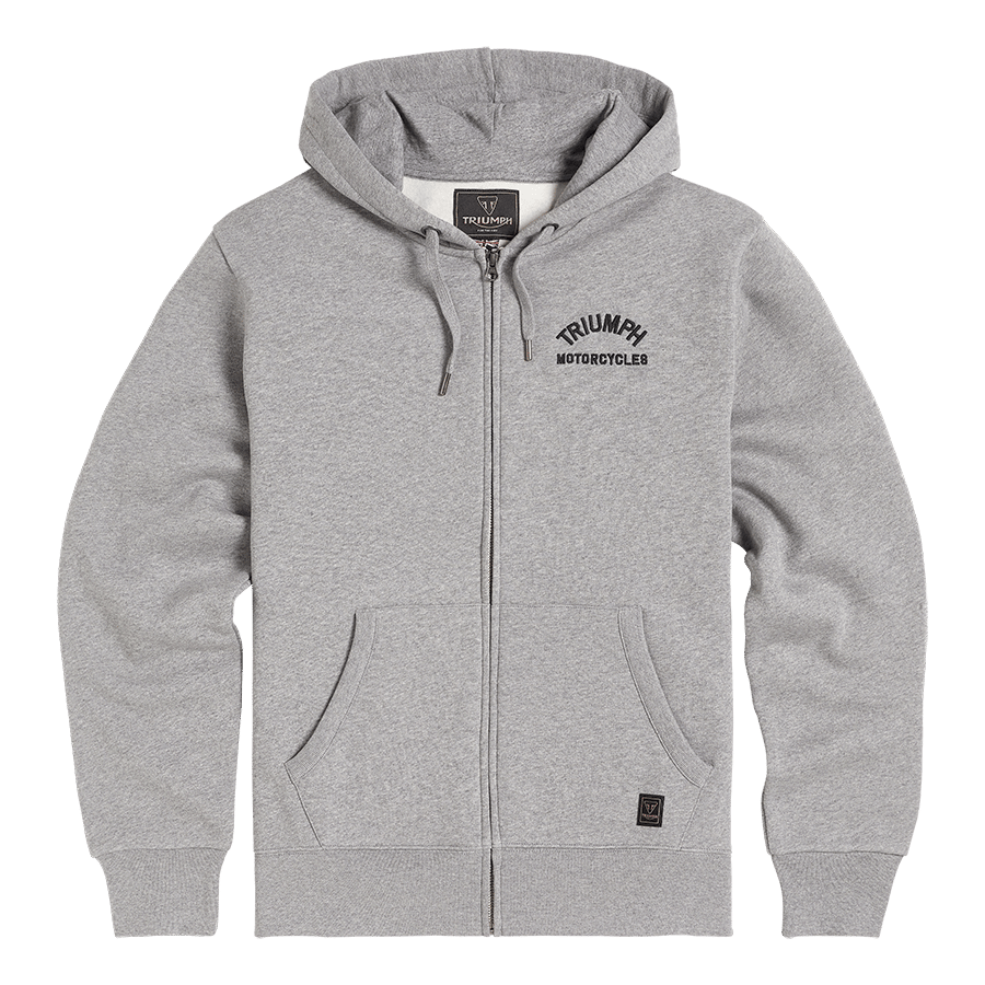 DOLAN FULL ZIP HOODIE GREY MARL XS image 1