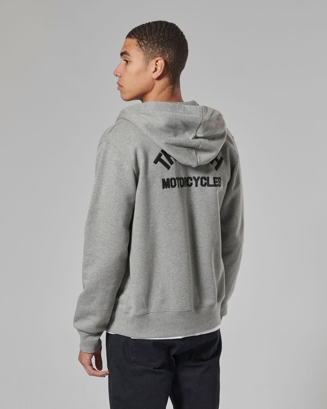 DOLAN FULL ZIP HOODIE GREY MARL XS image 4