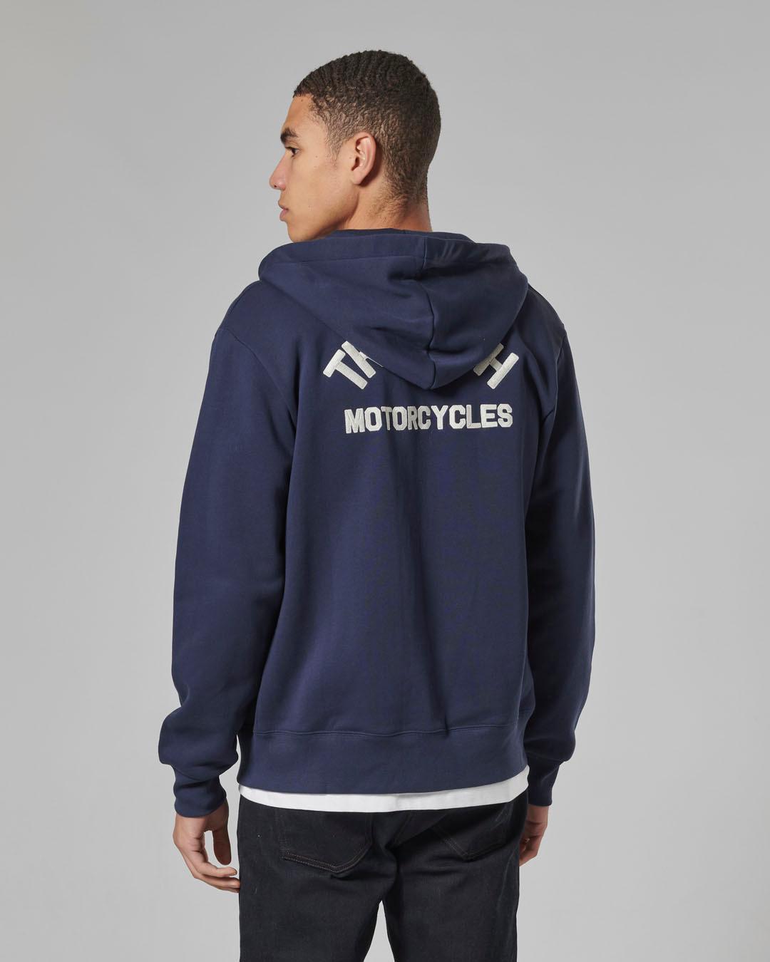 DOLAN FULL ZIP-SWEAT NAVY / BONE XS image 4