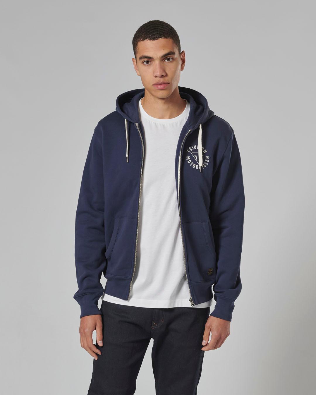 DIGBY FULL ZIP-HOODIE NAVY / BONE L image 10
