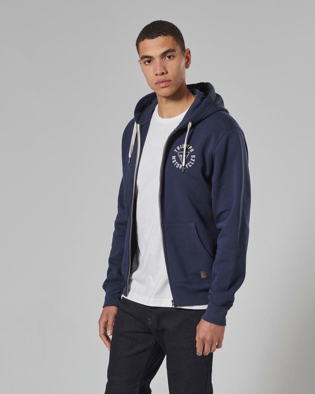 DIGBY FULL ZIP-HOODIE NAVY / BONE M image 9