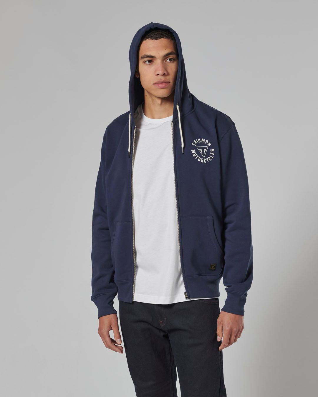 DIGBY FULL ZIP-HOODIE NAVY / BONE XL image 7
