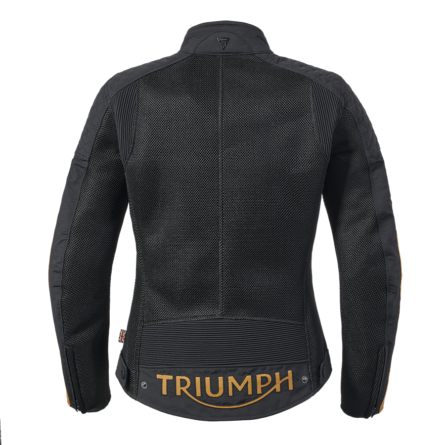 LADIES BRADDAN RETRO MESH JACKET BLACK / GOLD M image 23