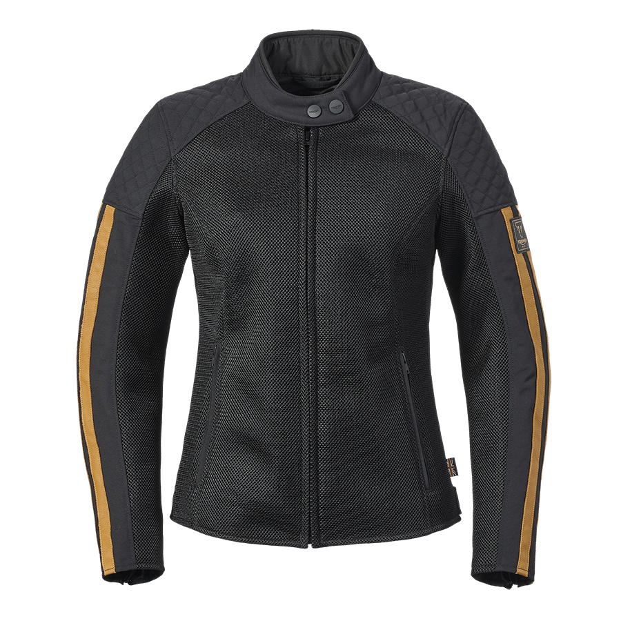 LADIES BRADDAN RETRO MESH JACKET BLACK / GOLD XL image 14