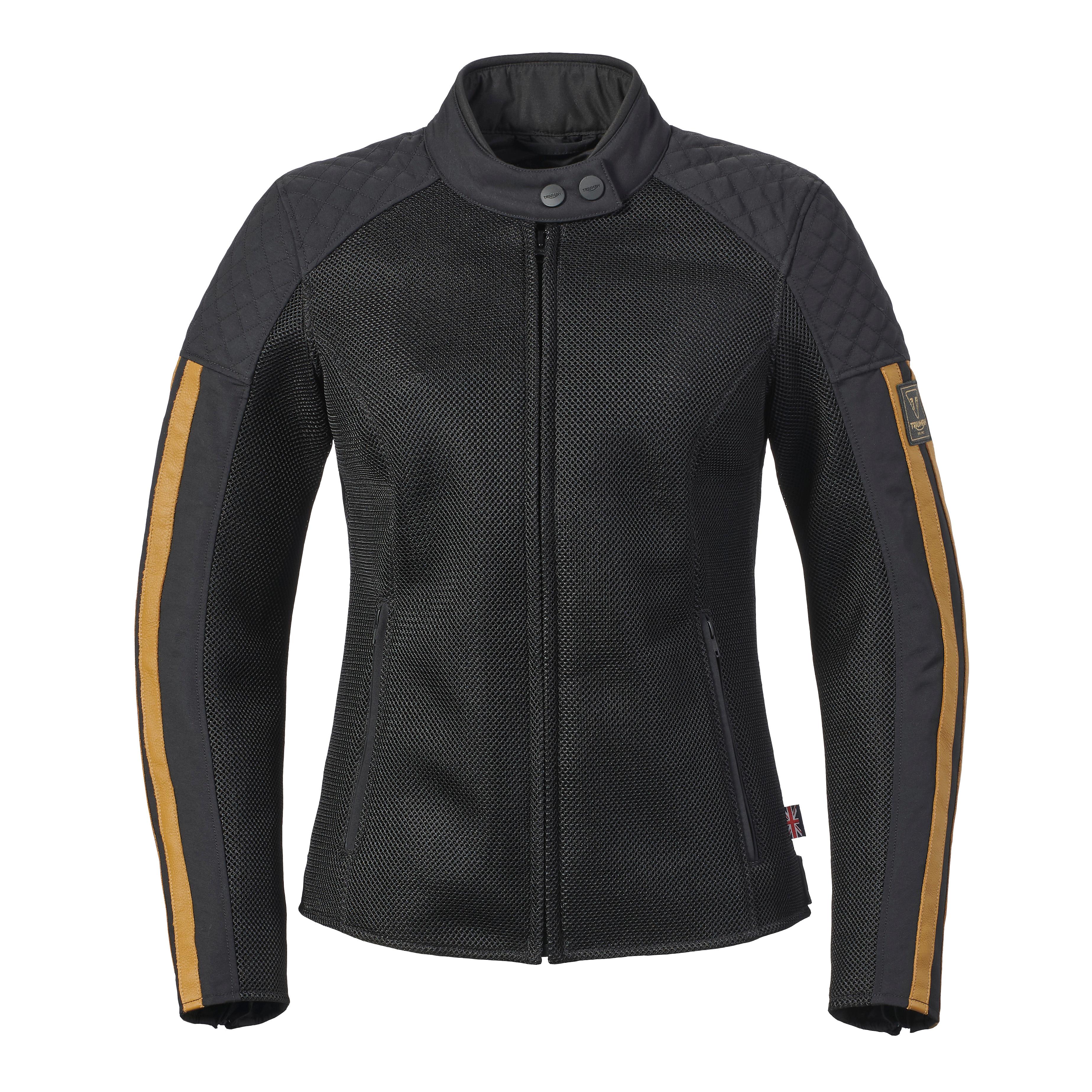 LADIES BRADDAN RETRO MESH JACKET BLACK / GOLD XL image 1