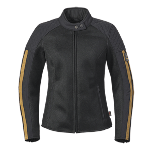 LADIES BRADDAN RETRO MESH JACKET BLACK / GOLD XXS image 4