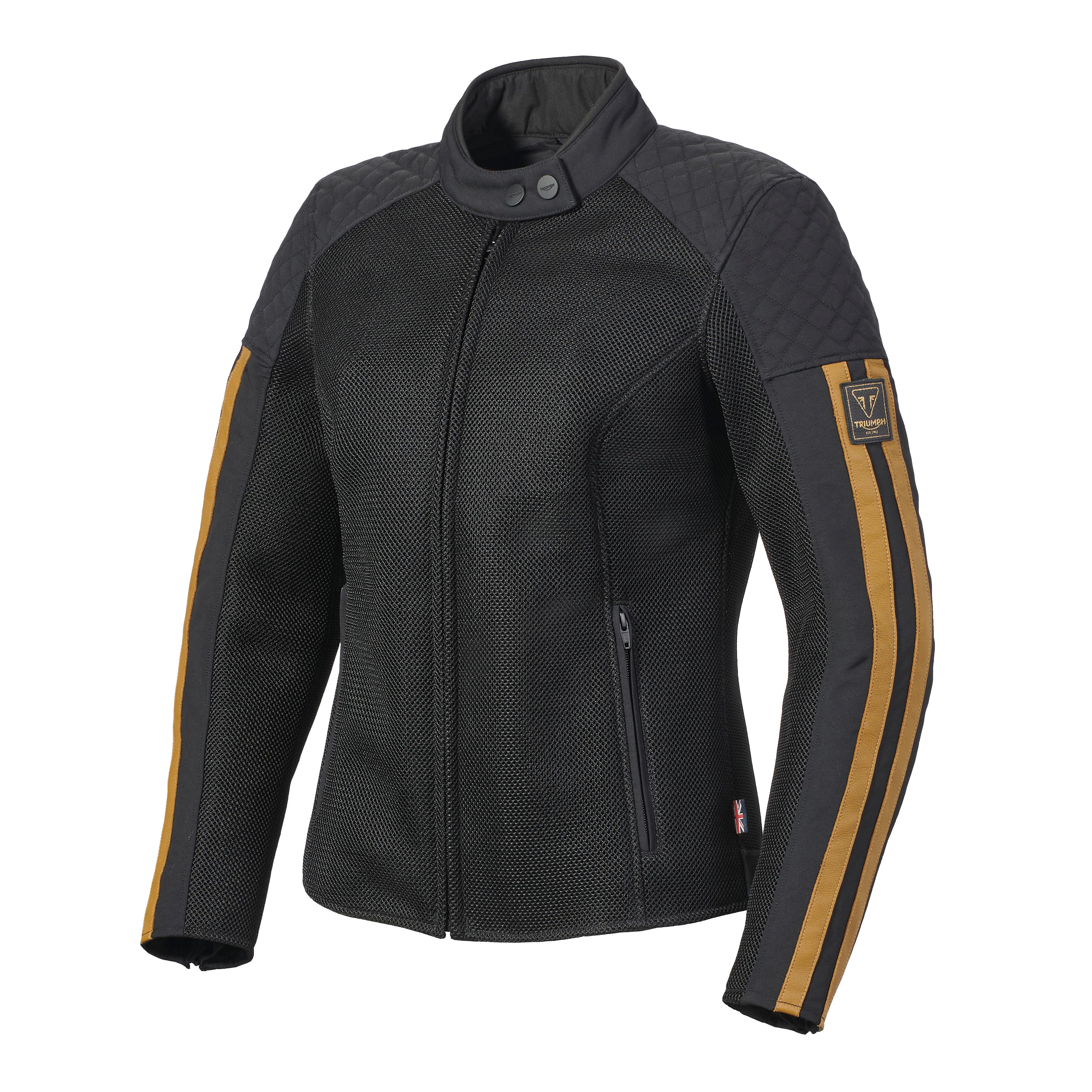 LADIES BRADDAN RETRO MESH JACKET BLACK / GOLD XXS image 27