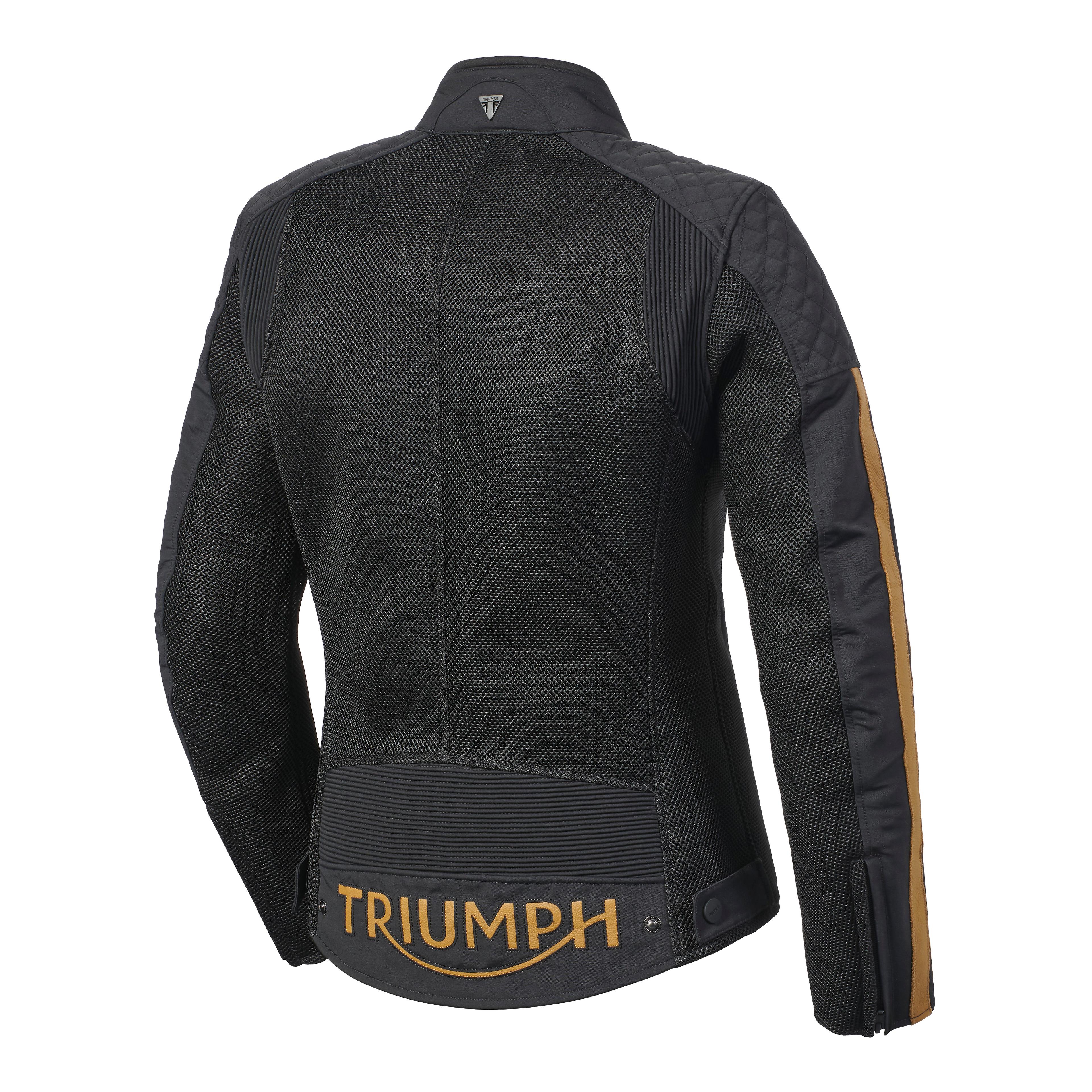 LADIES BRADDAN RETRO MESH JACKET BLACK / GOLD XXS image 25
