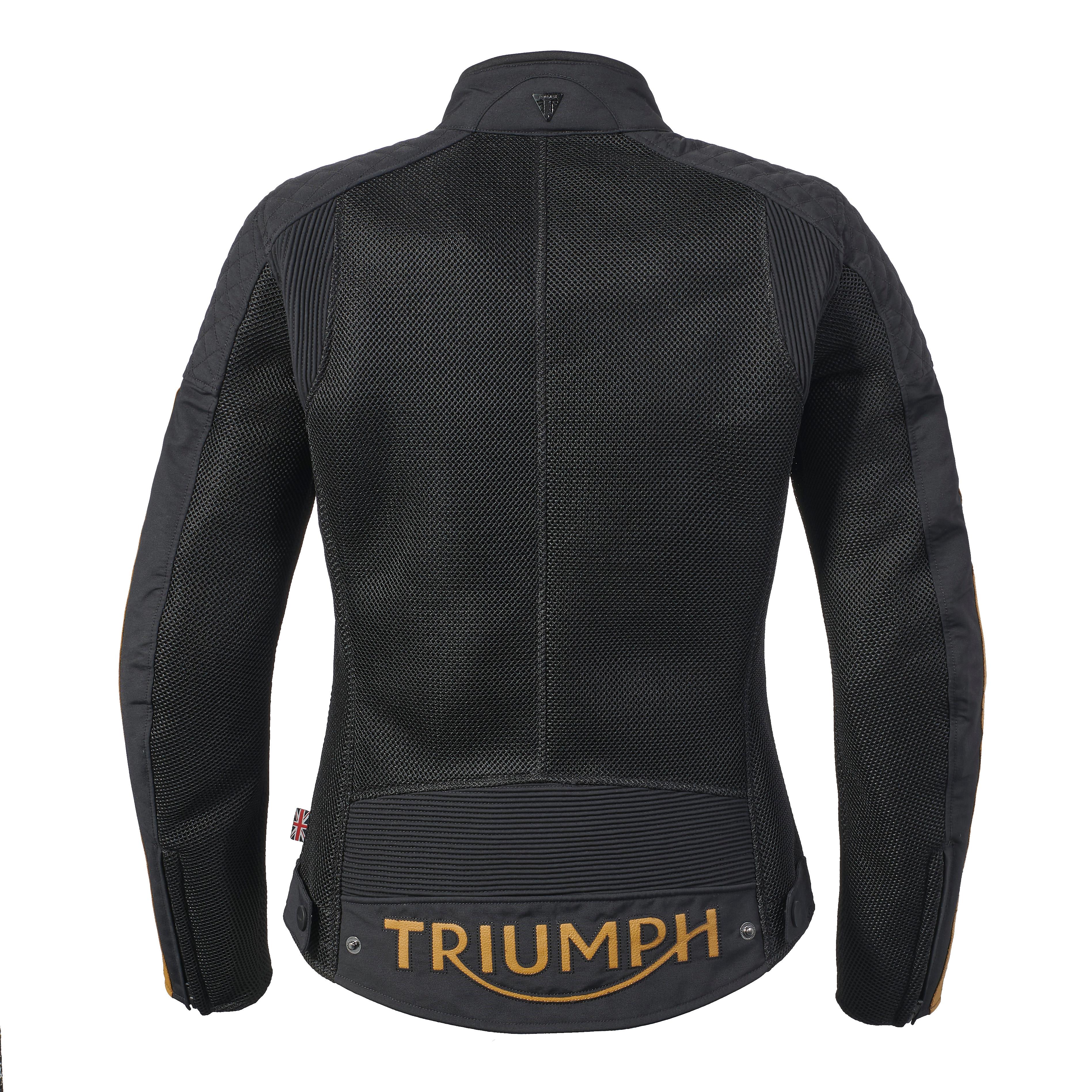 LADIES BRADDAN RETRO MESH JACKET BLACK / GOLD XXS image 30