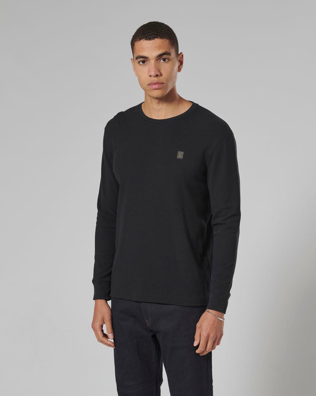 DEAN L/S WAFFLE BLACK T-SHIRT L image 1