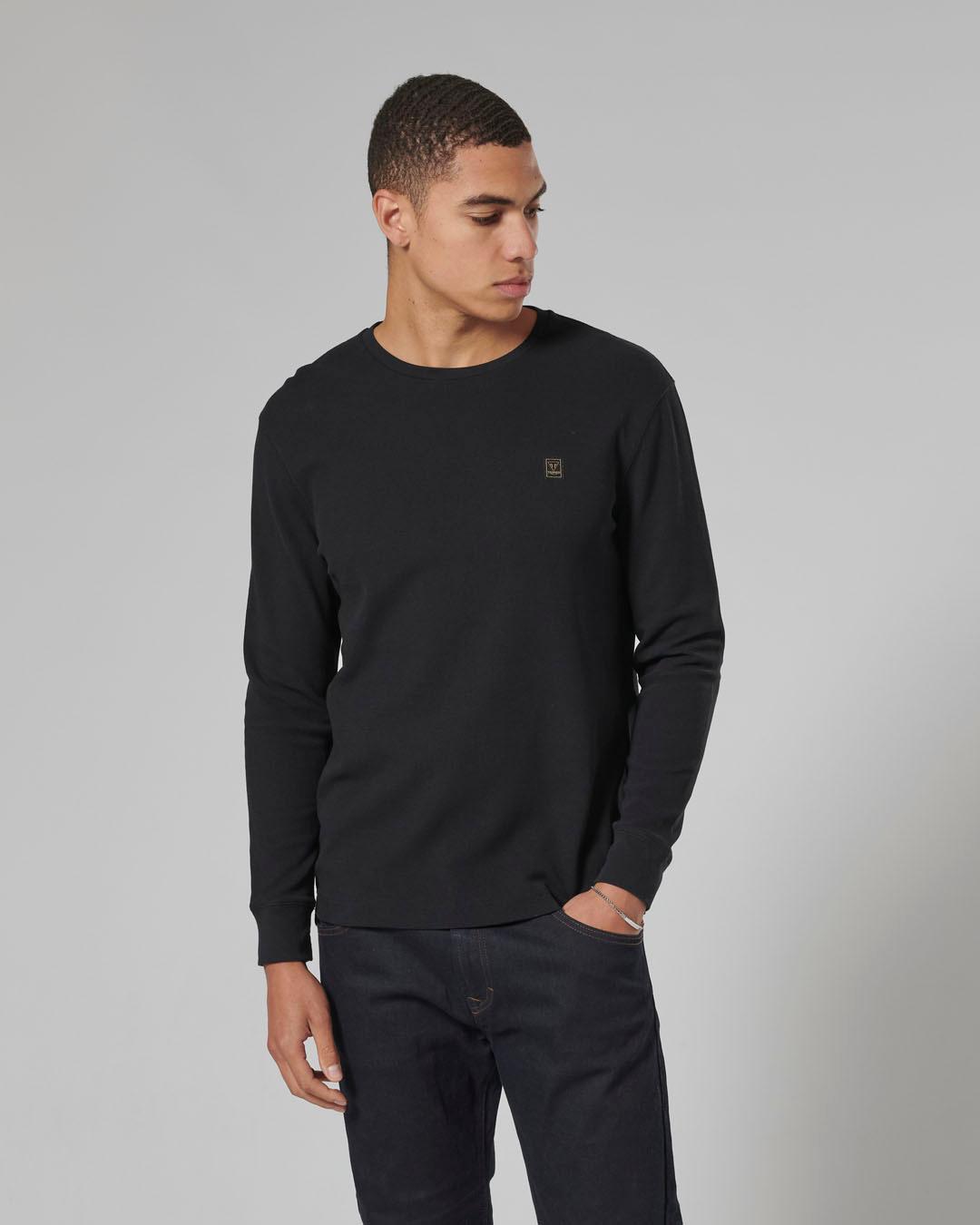 DEAN L/S WAFFLE BLACK T-SHIRT L image 4