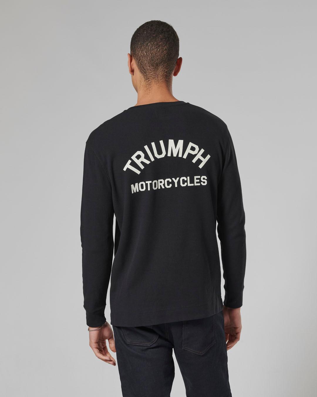 DEAN L/S WAFFLE BLACK T-SHIRT M image 3