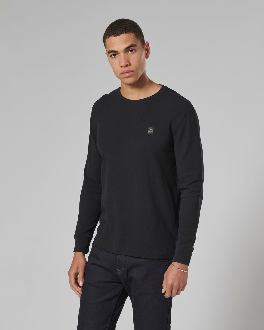 DEAN L/S WAFFLE BLACK T-SHIRT XS image 1