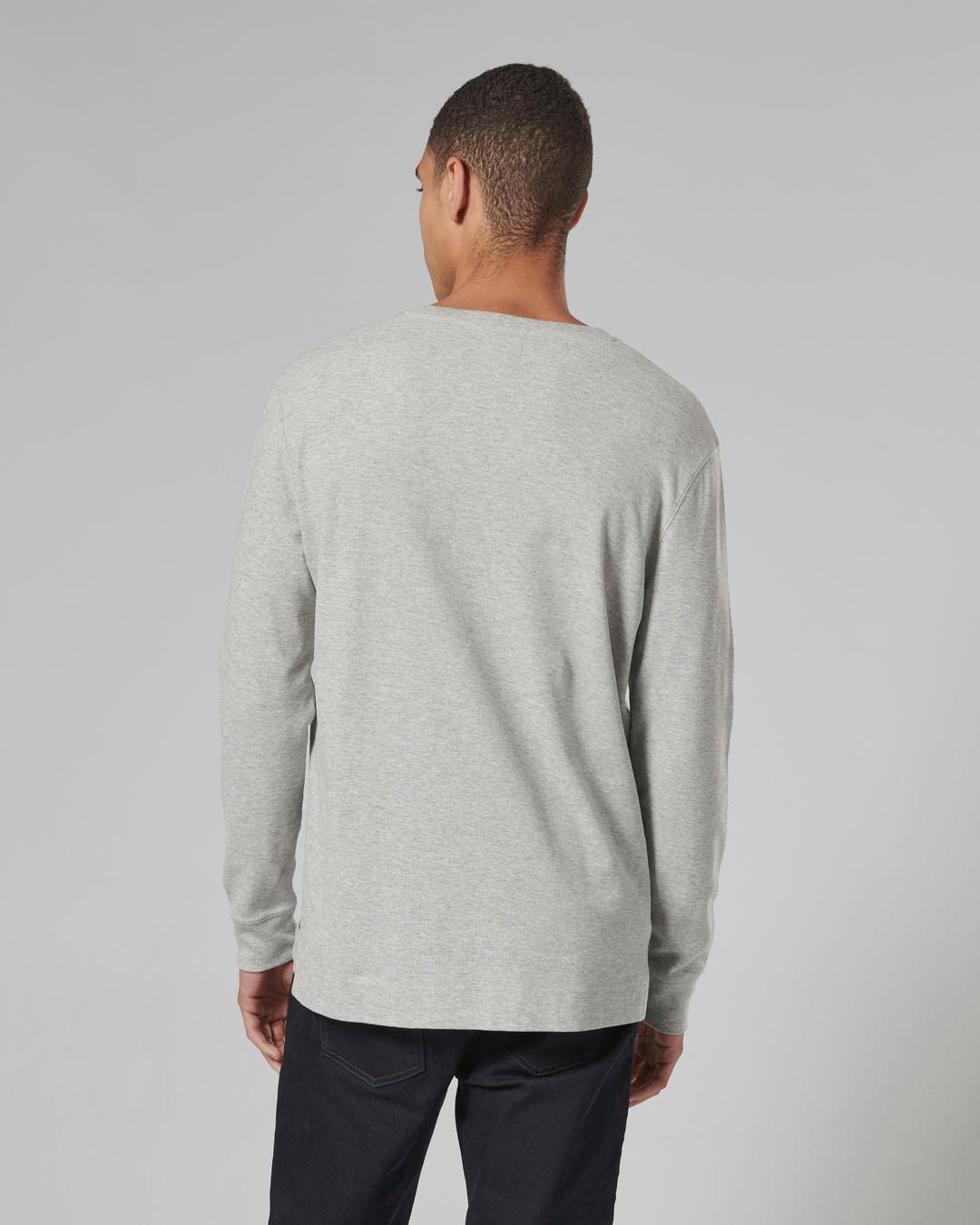BETTMAN L/S WAFFLE T-SHIRT GREY MARL L image 9