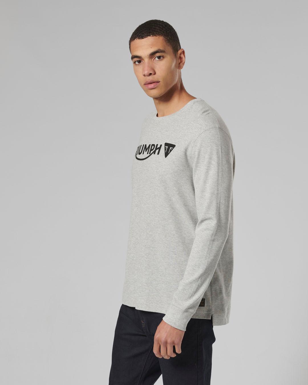 BETTMAN L/S WAFFLE T-SHIRT GREY MARL XS image 5