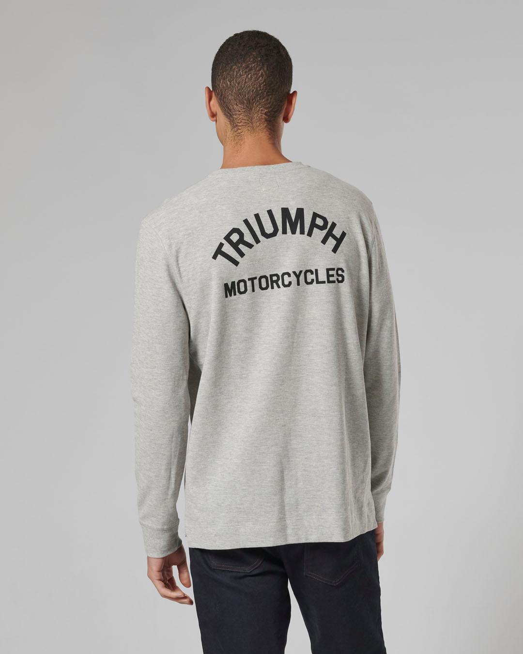 DEAN L/S WAFFLE T-SHIRT GREY MARL M image 4